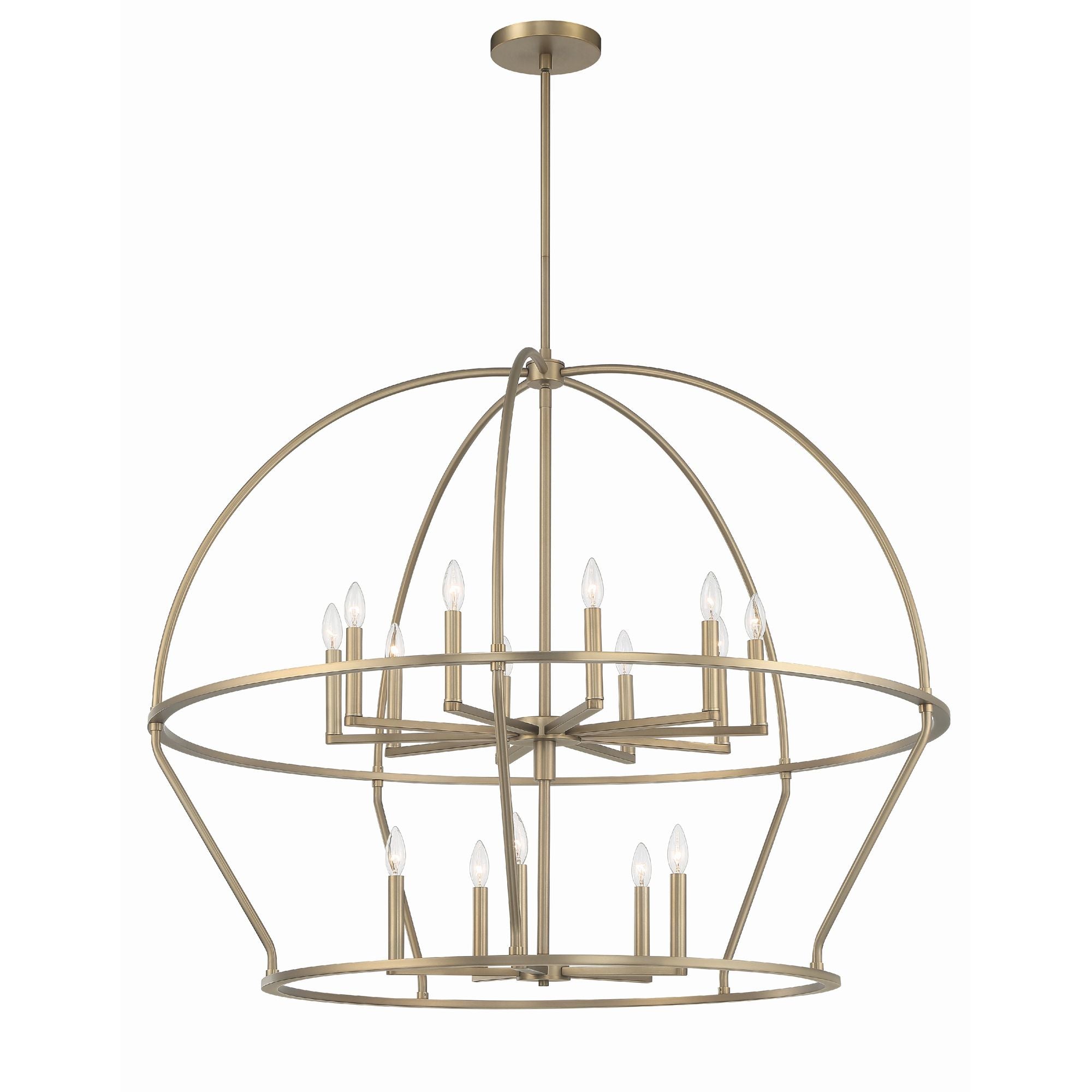 Abbott 15 Light Vibrant Gold Chandelier 48"W x 39.5"H x 48"D