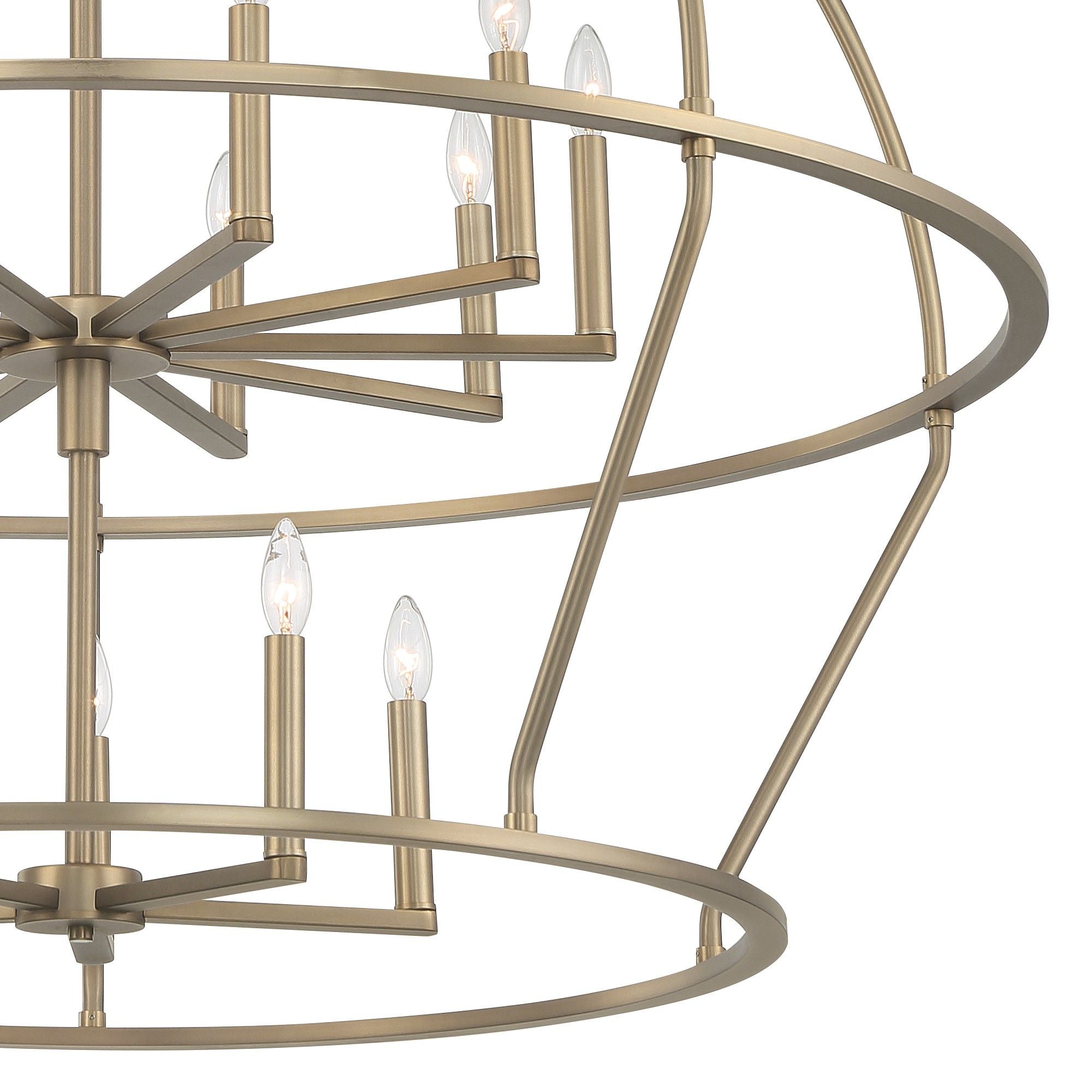 Abbott 15 Light Vibrant Gold Chandelier 48"W x 39.5"H x 48"D