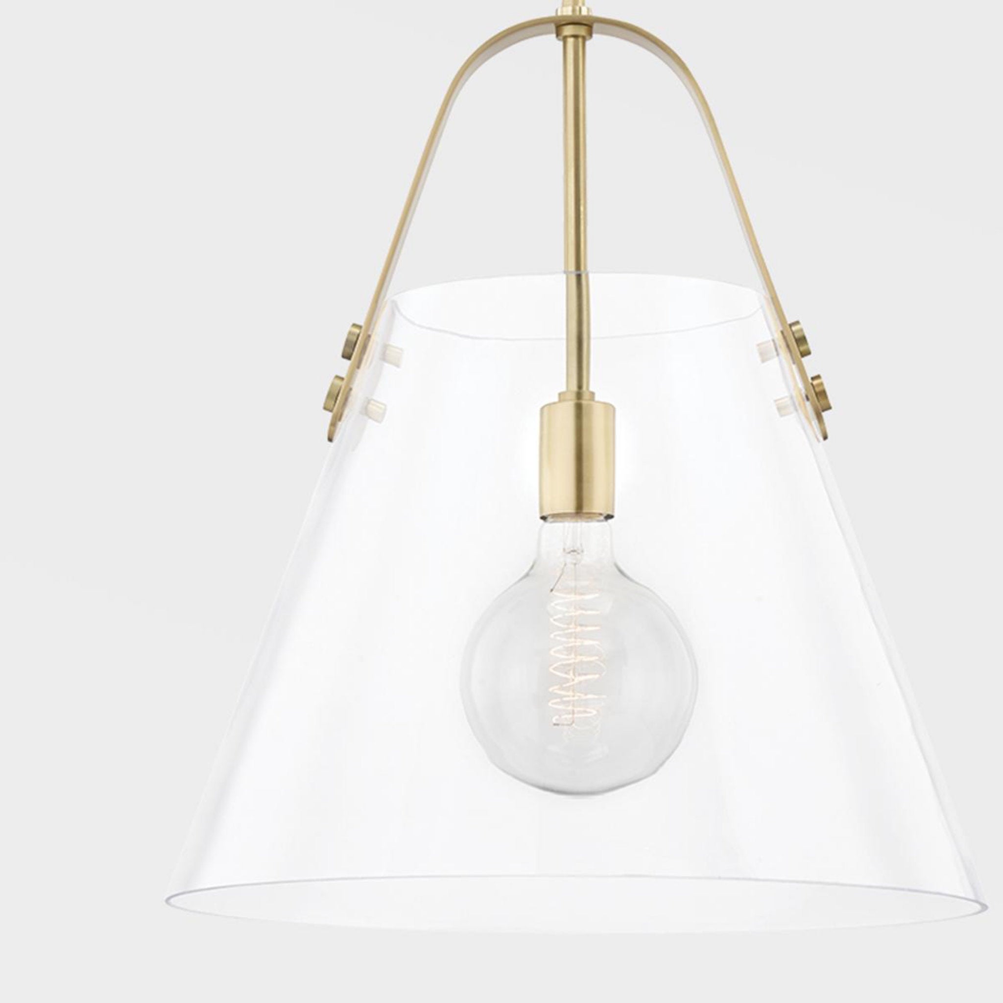 Karin 1-Light Pendant in Polished Nickel 17L x 17W x 19H