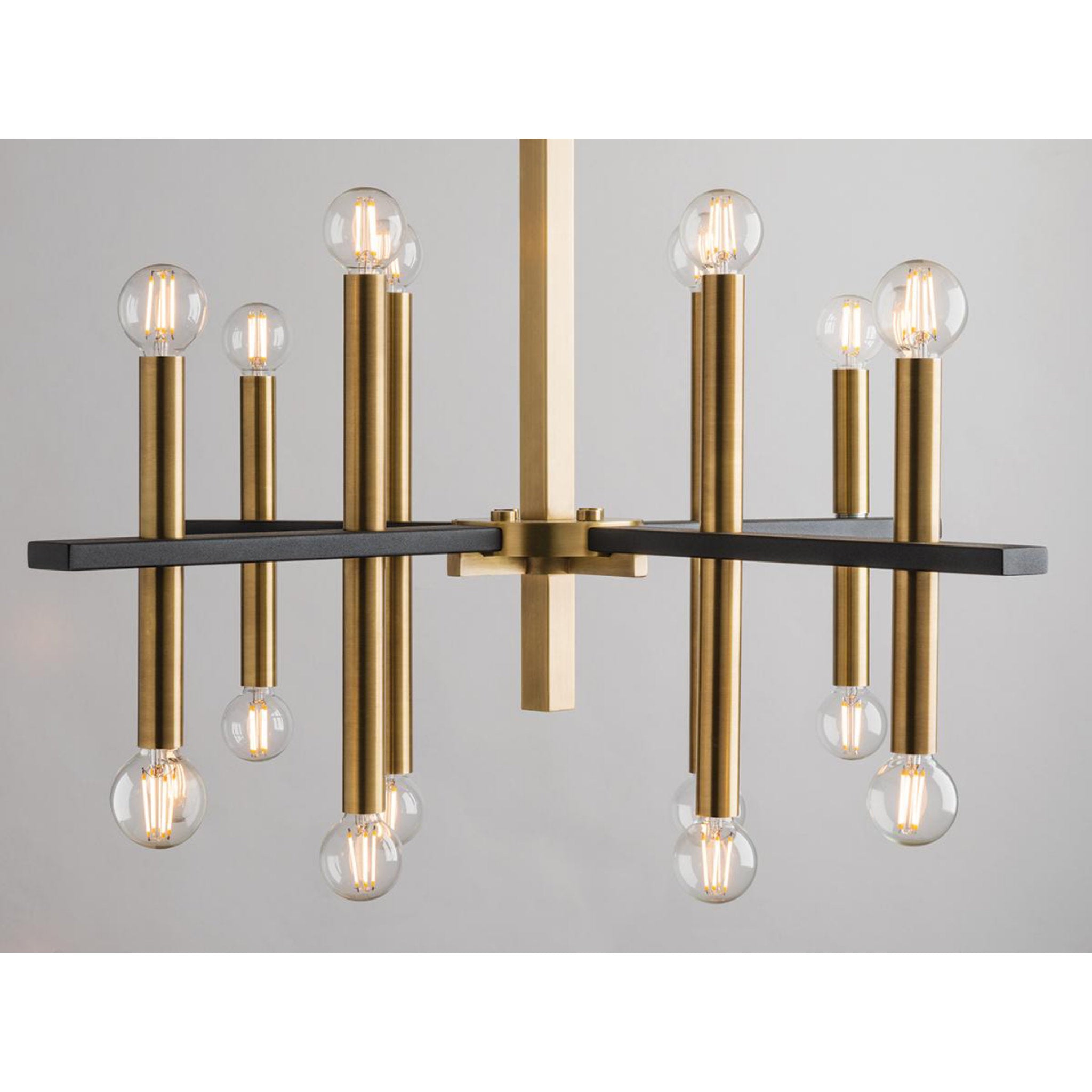 Colette 2-Light Wall Sconce in Aged Brass/Black 5.5L x 4.75W x 12.25H