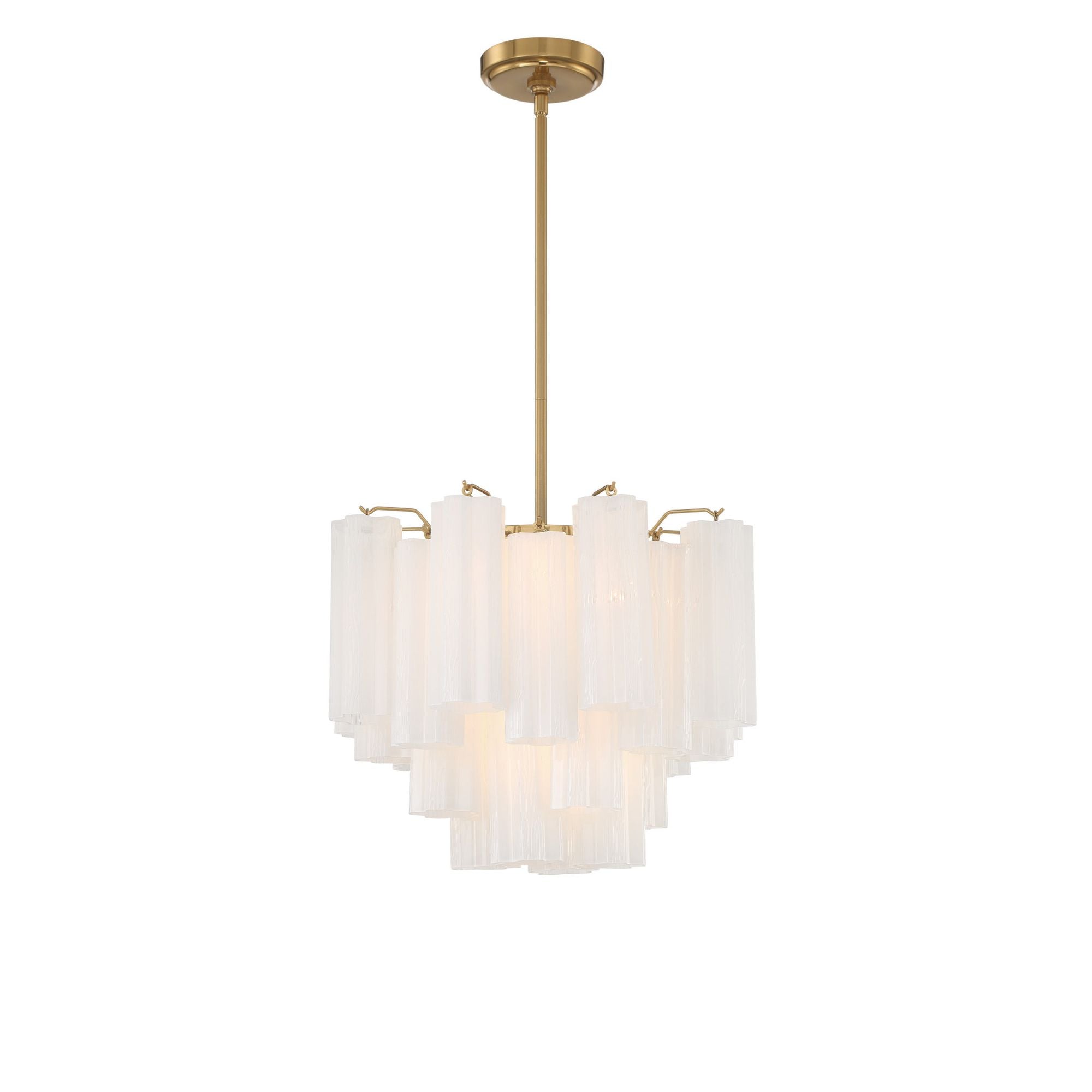 Addis 17.75'' Aged Brass Chandelier White 17.75"W x 13.75"H x 17.75"D