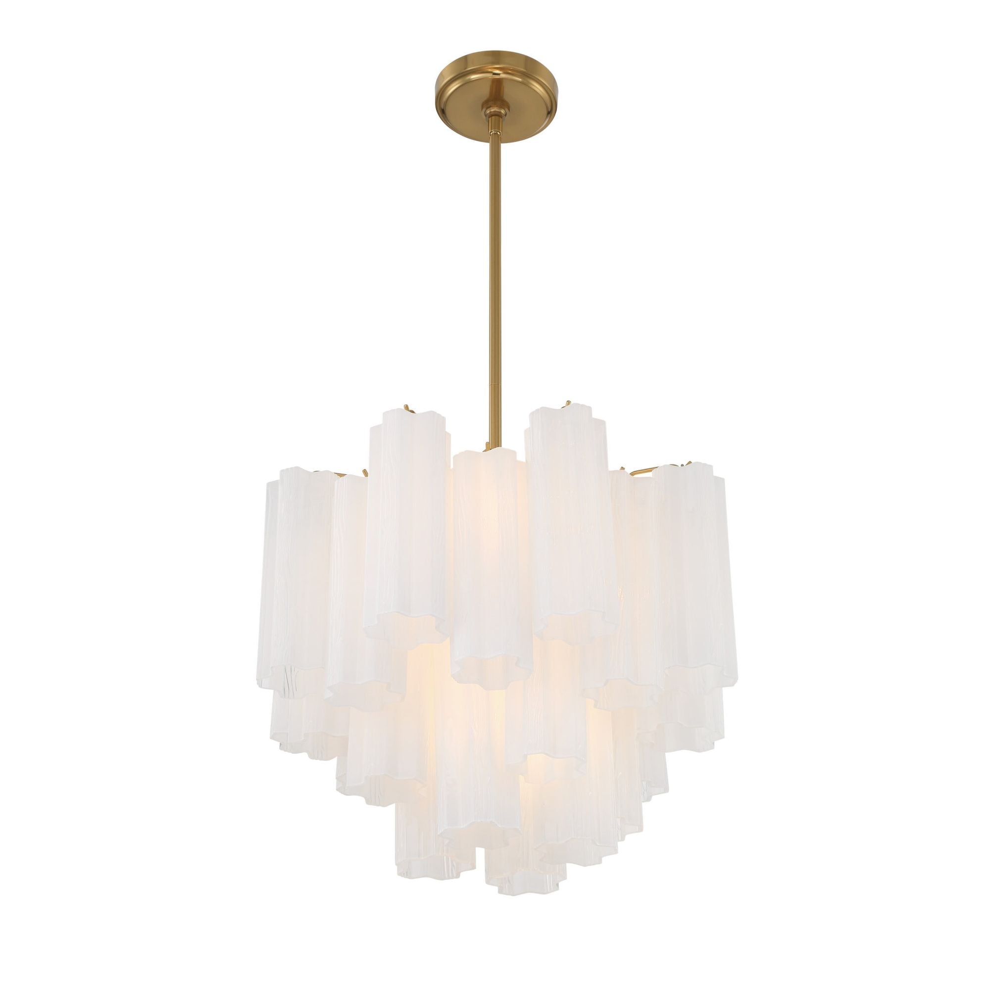 Addis 17.75'' Aged Brass Chandelier White 17.75"W x 13.75"H x 17.75"D