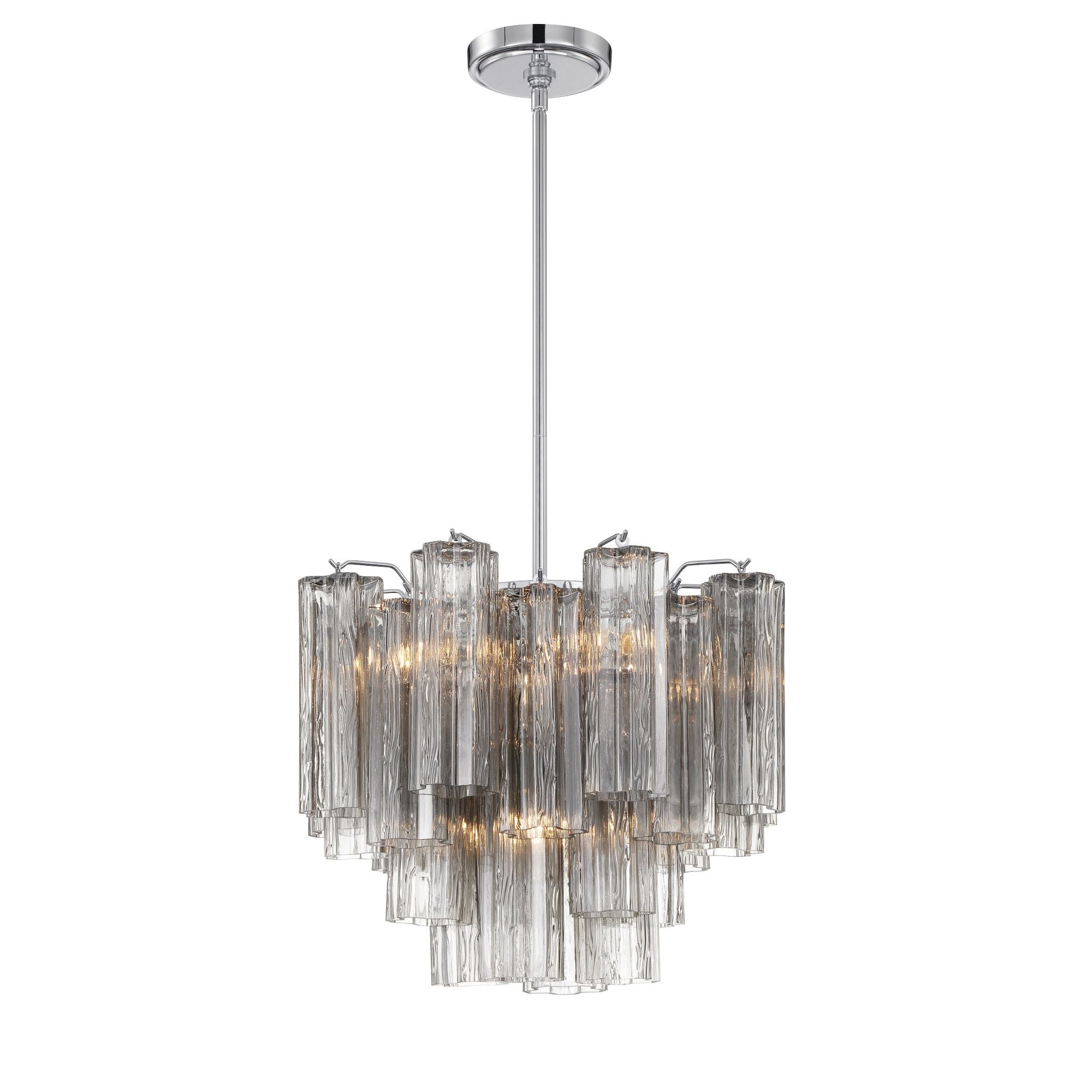 Addis 17.75'' Polished Chrome Chandelier Gray 17.75"W x 13.75"H x 17.75"D