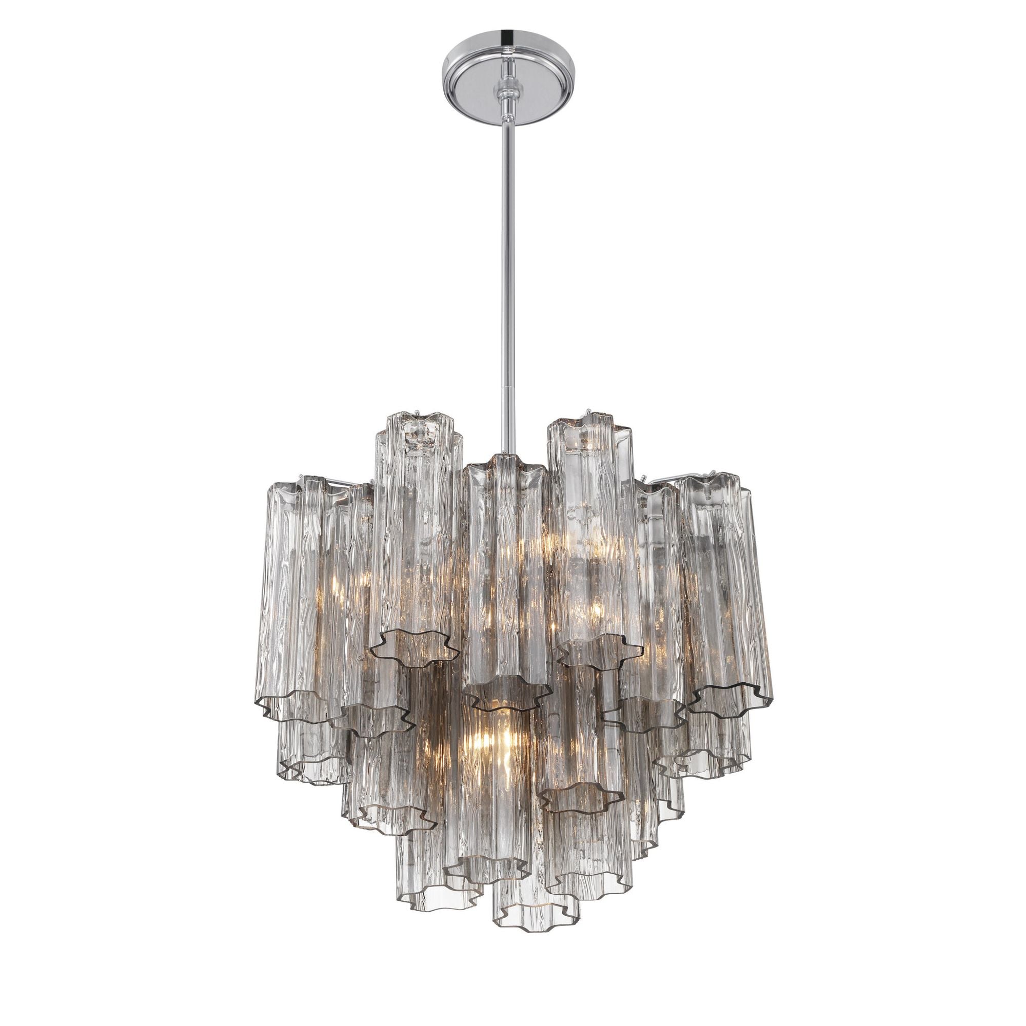 Addis 17.75'' Polished Chrome Chandelier Gray 17.75"W x 13.75"H x 17.75"D