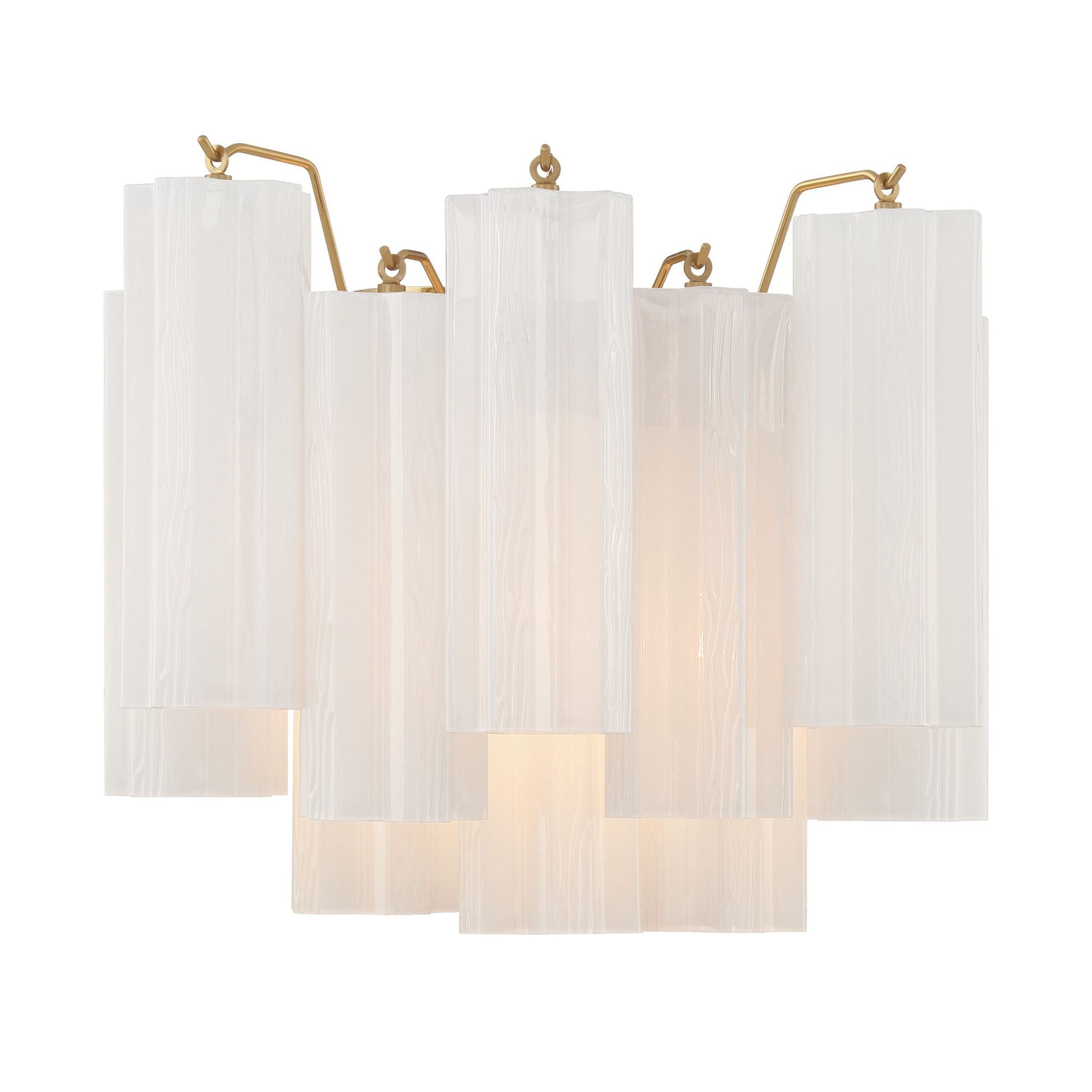 Addis 14.5'' Aged Brass Sconce White 14.5"W x 11.75"H x 9.75"D