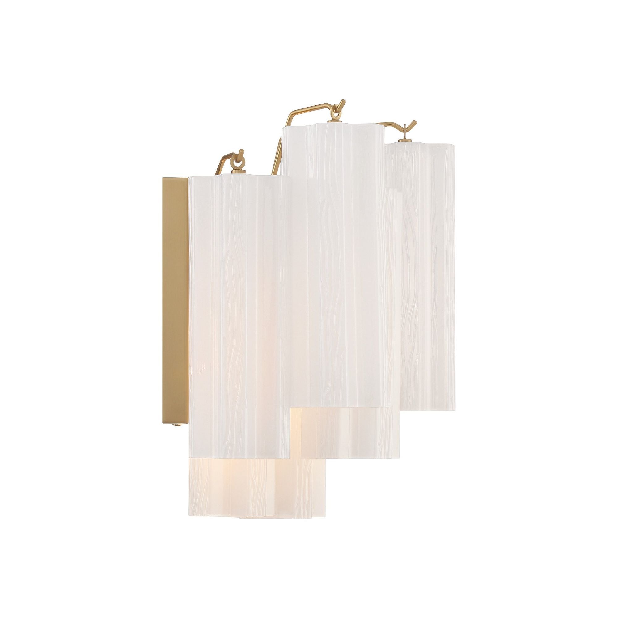 Addis 14.5'' Aged Brass Sconce White 14.5"W x 11.75"H x 9.75"D