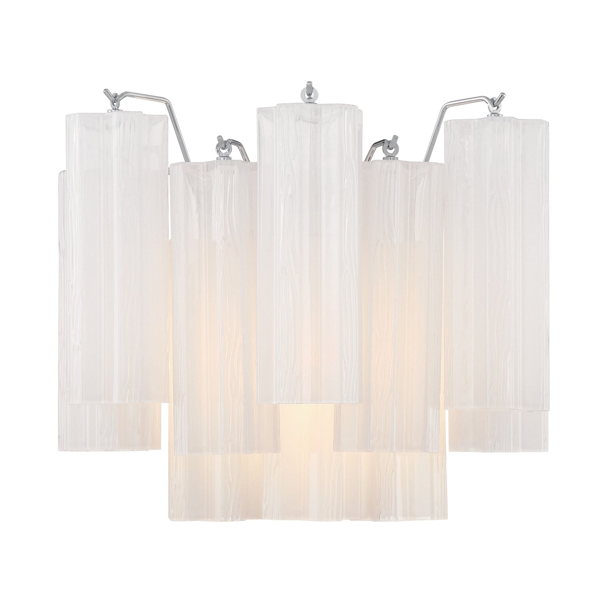 Addis 14.5'' Polished Chrome Sconce White 14.5"W x 11.75"H x 9.75"D