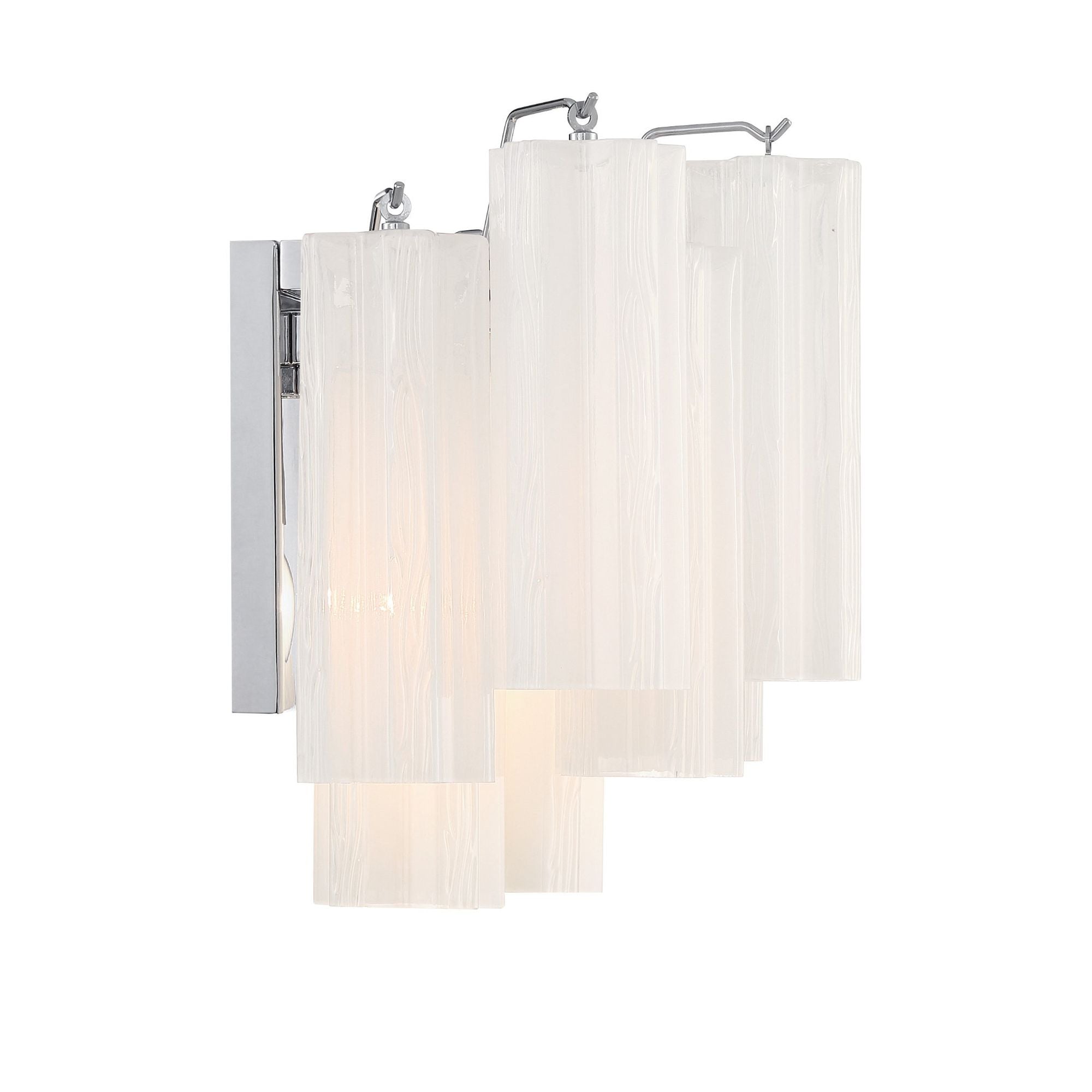 Addis 14.5'' Polished Chrome Sconce White 14.5"W x 11.75"H x 9.75"D
