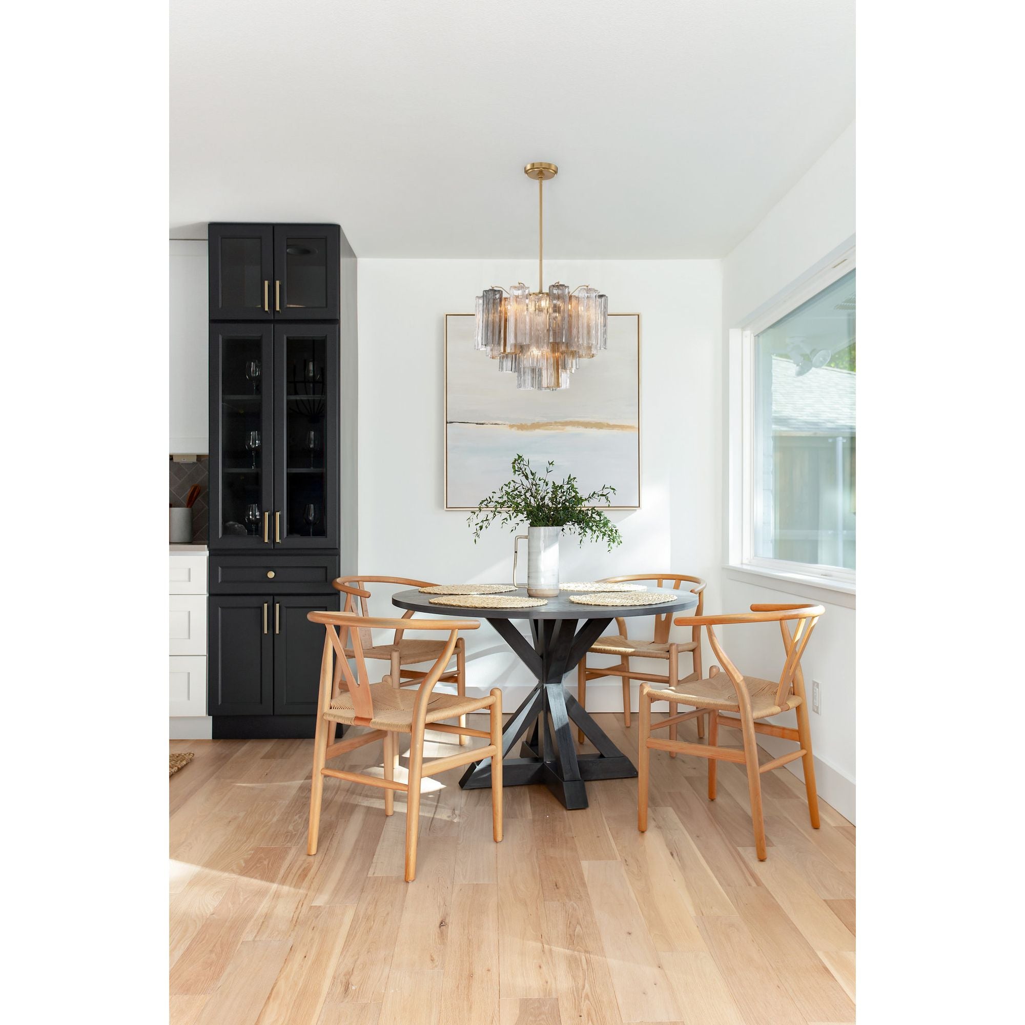 Addis 6 Light Aged Brass Chandelier Tronchi Glass Autumn 19.75"W x 14"H x 19.75"D