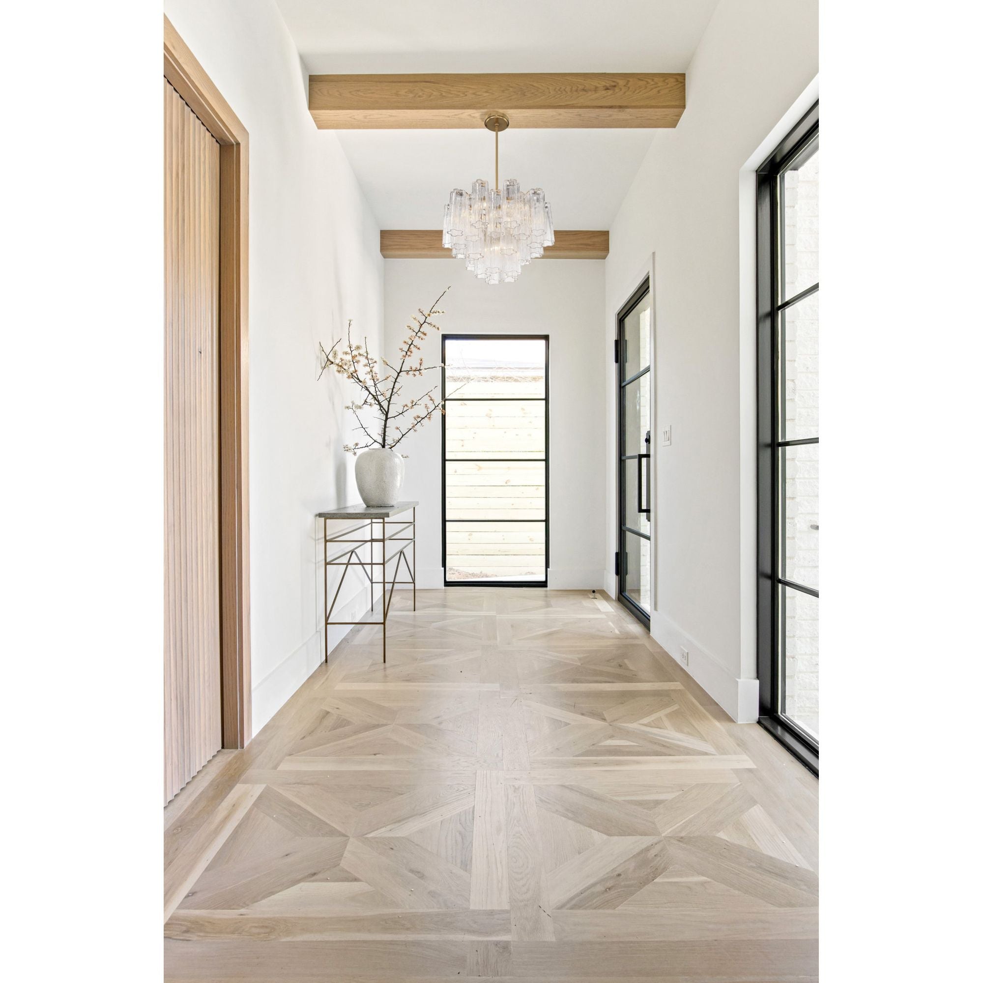 Addis 6 Light Aged Brass Chandelier Tronchi Glass Clear 19.75"W x 14"H x 19.75"D