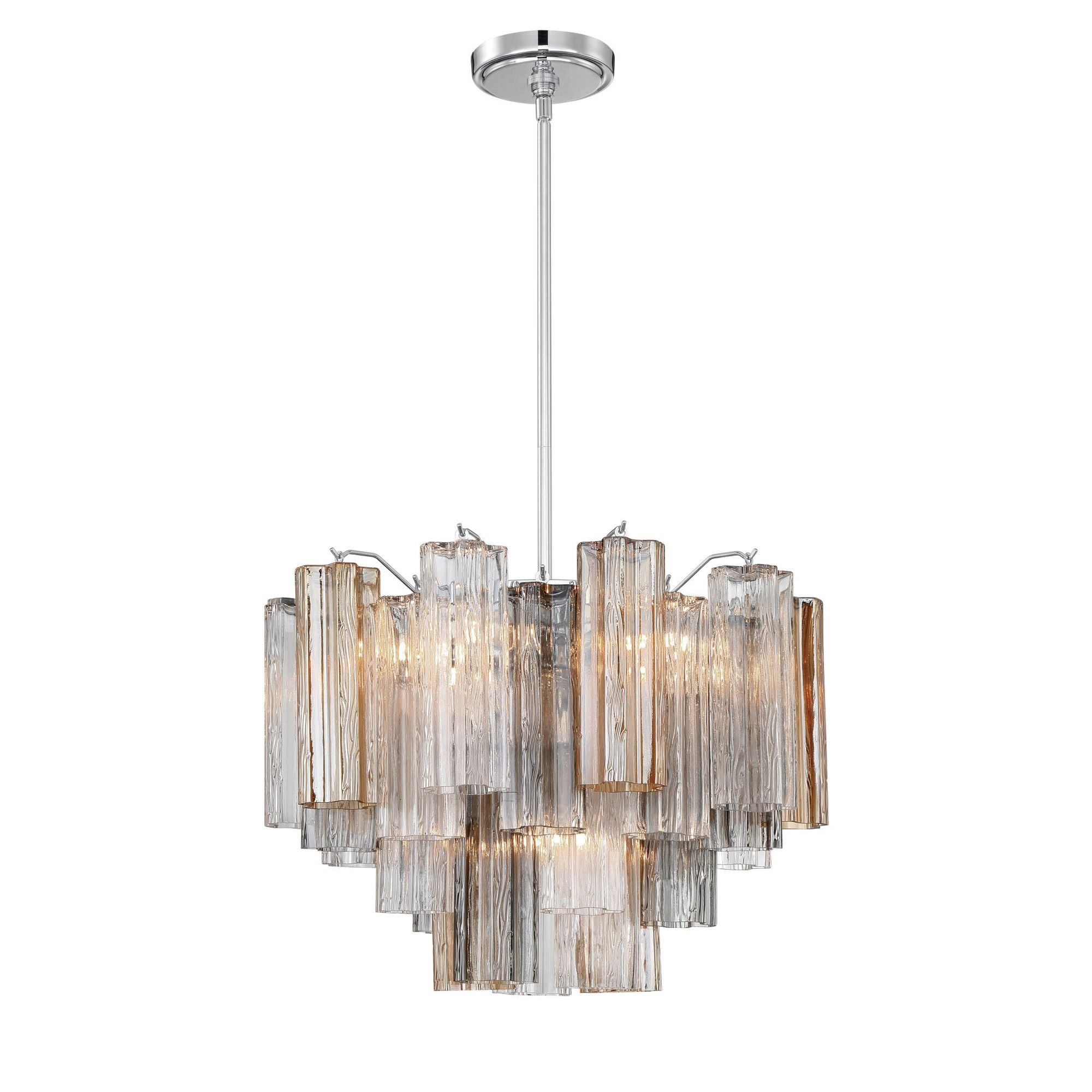 Addis 19.75'' Polished Chrome Chandelier Multi 19.75"W x 14"H x 19.75"D