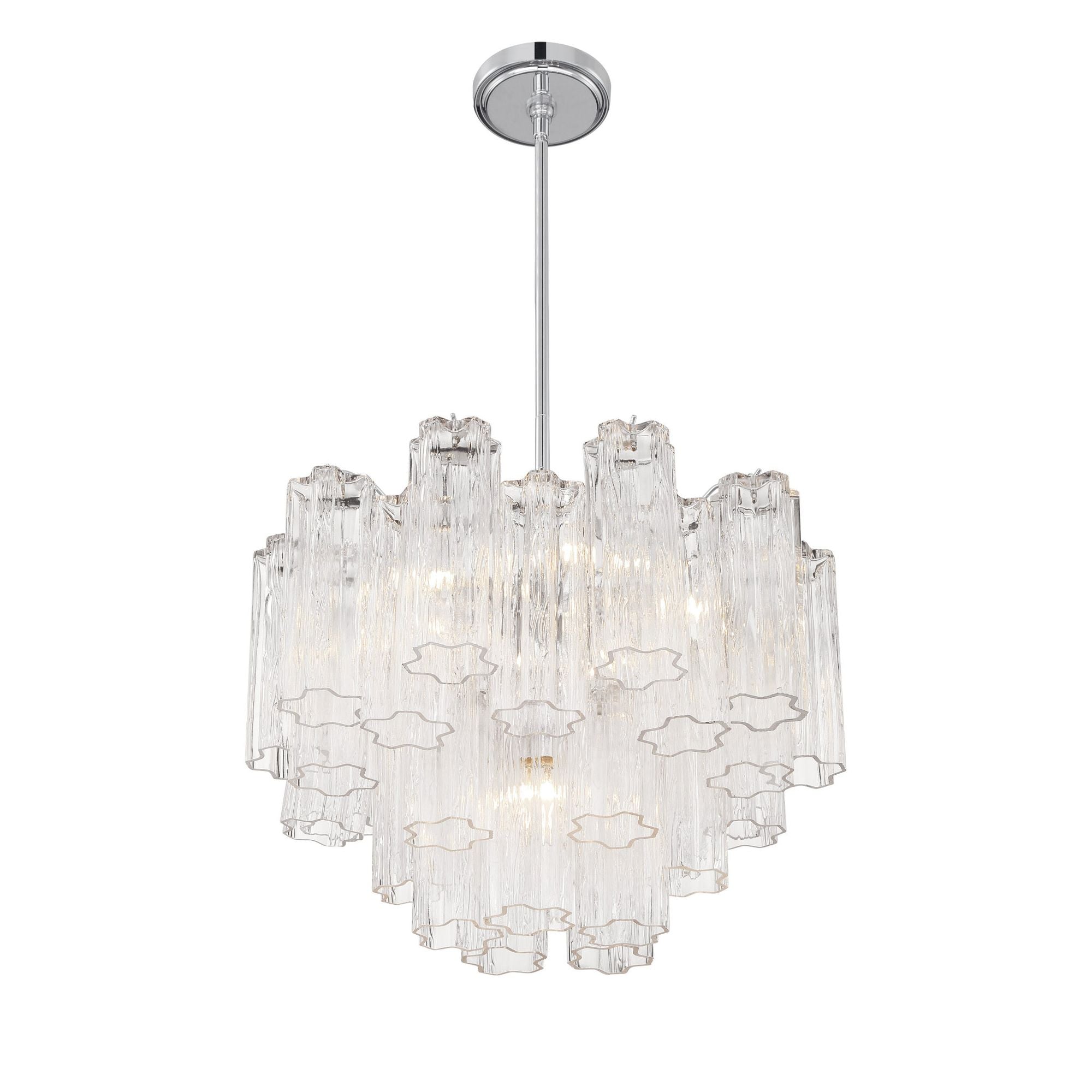 Addis 19.75'' Polished Chrome Chandelier Clear 19.75"W x 14"H x 19.75"D