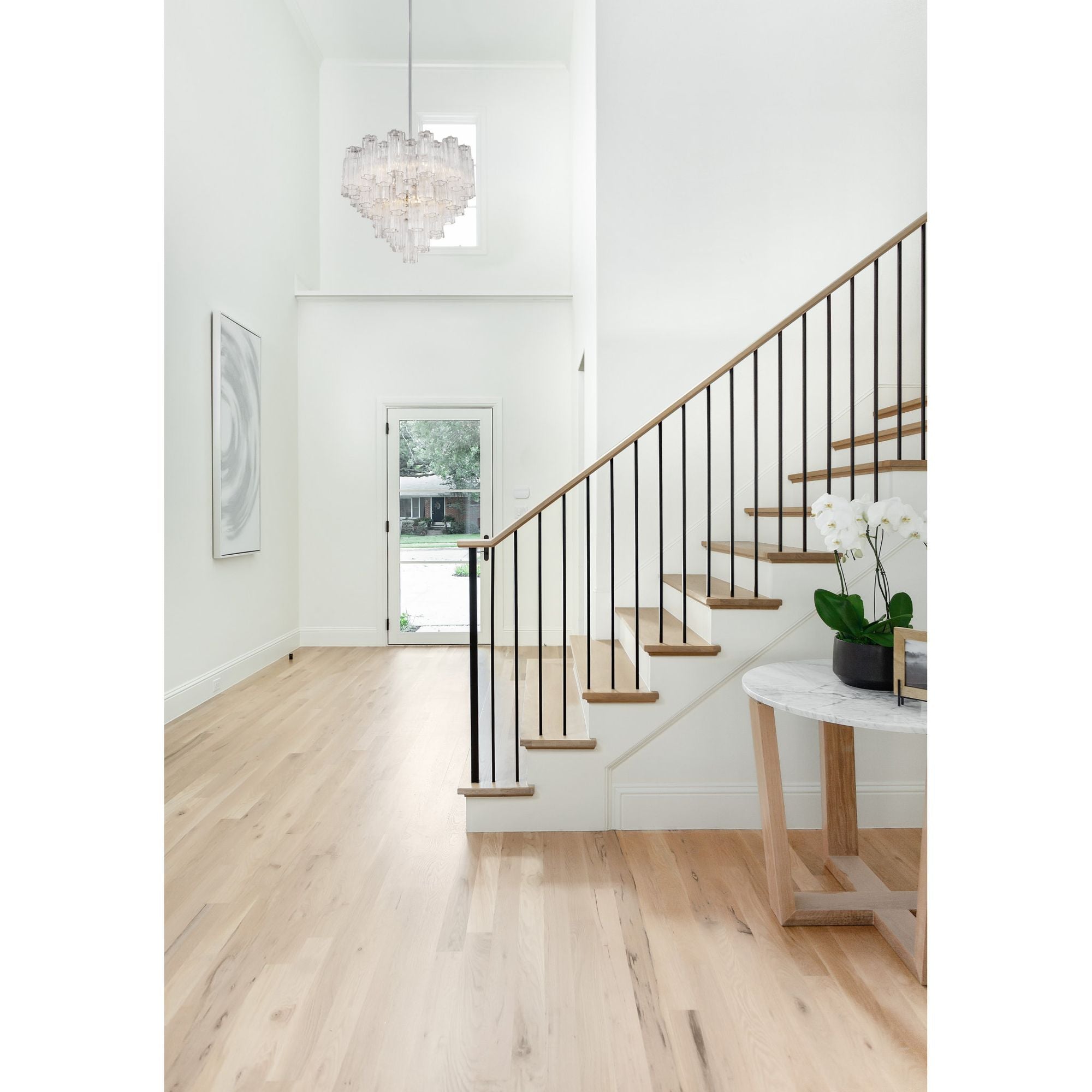 Addis 12 Light Polished Chrome Chandelier Tronchi Glass Clear 26.75"W x 21.5"H x 26.75"D