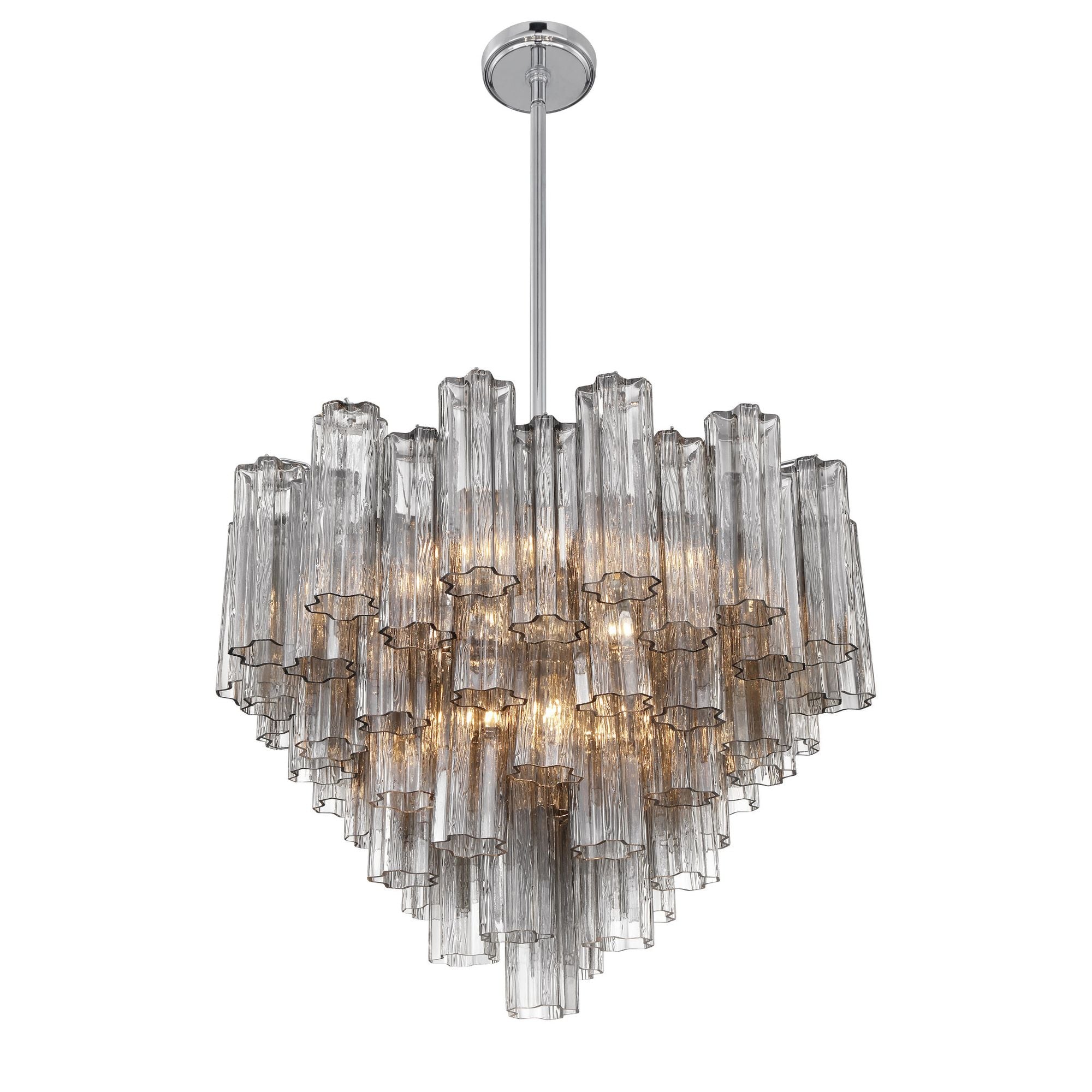 Addis 26.75'' Polished Chrome Chandelier Gray 26.75"W x 21.5"H x 26.75"D