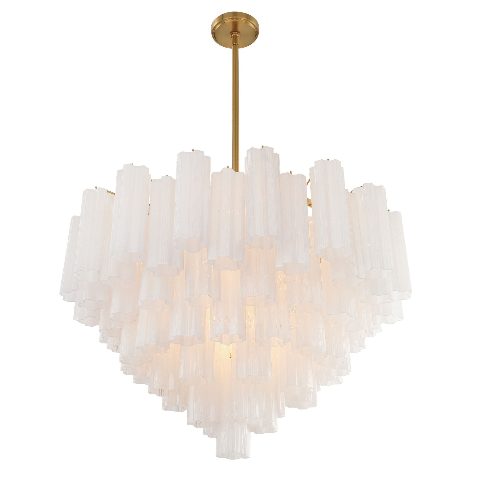 Addis 32'' Aged Brass Chandelier White 32"W x 21.5"H x 32"D