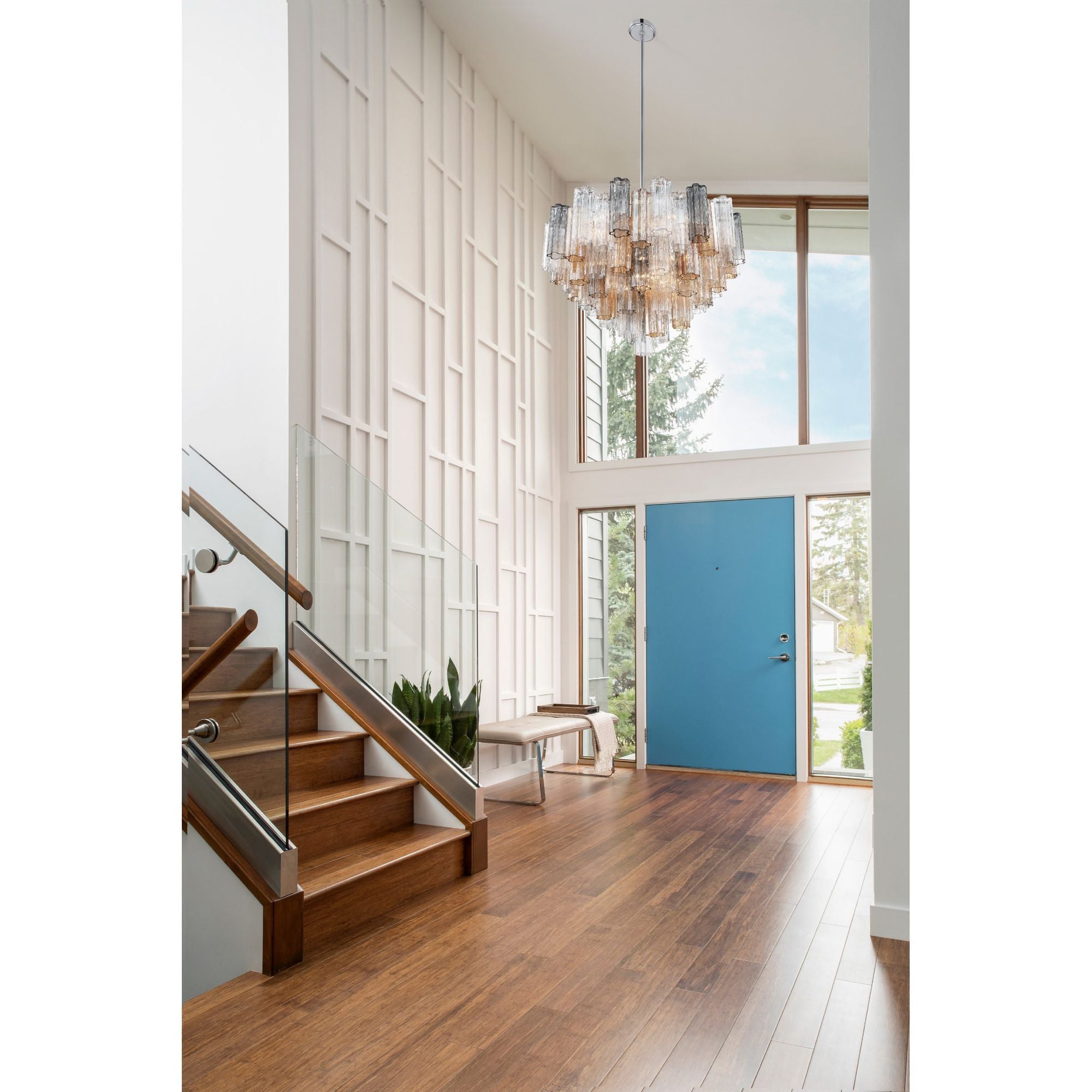 Addis 32'' Polished Chrome Chandelier Multi 32"W x 21.5"H x 32"D