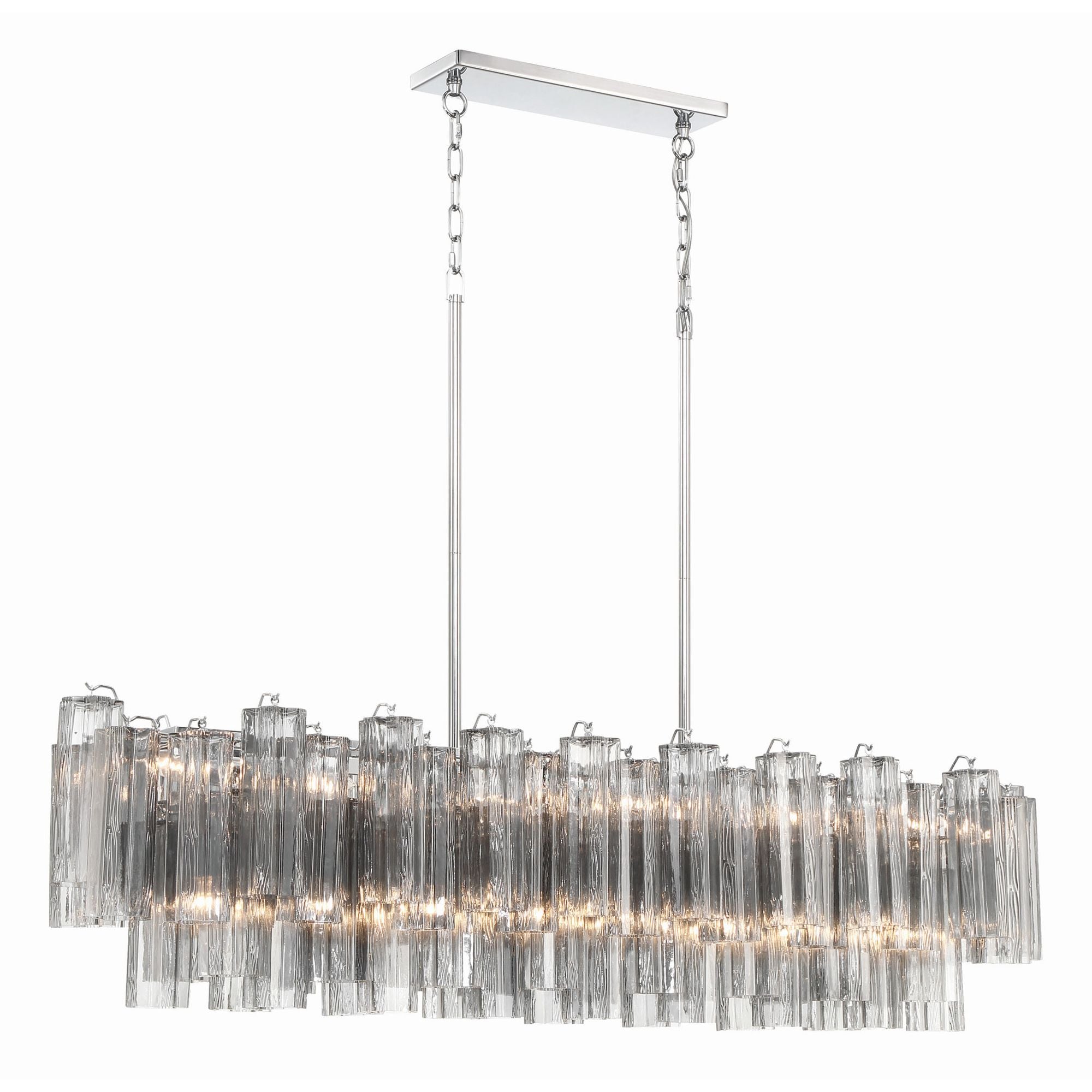 Addis 51.75'' Polished Chrome Linear Chandelier 51.75"W x 14.25"H x 14"D