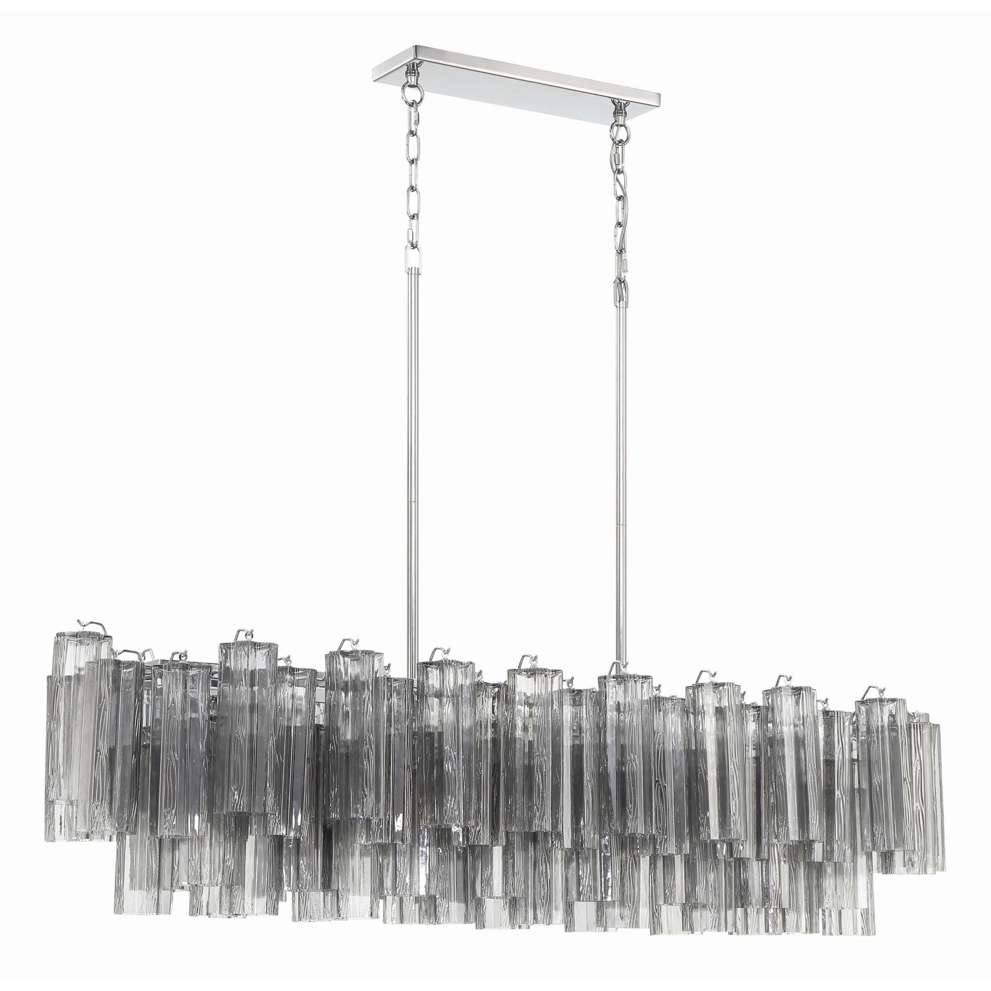 Addis 51.75'' Polished Chrome Linear Chandelier 51.75"W x 14.25"H x 14"D