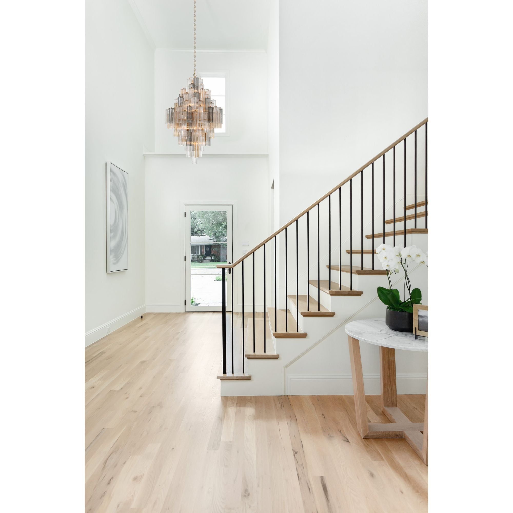 Addis 20 Light Aged Brass Chandelier Tronchi Glass Autumn 31.5"W x 50.5"H x 31.5"D