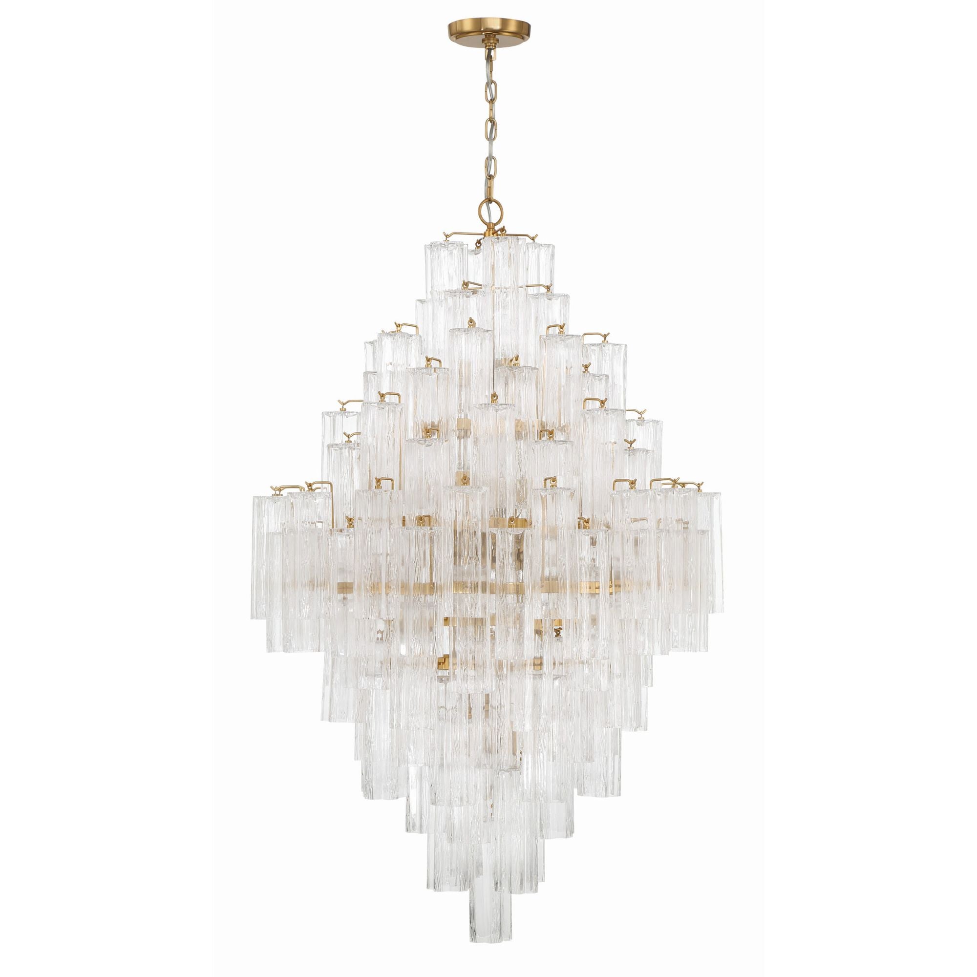 Addis 31.5'' Aged Brass Chandelier Clear 31.5"W x 50.5"H x 31.5"D