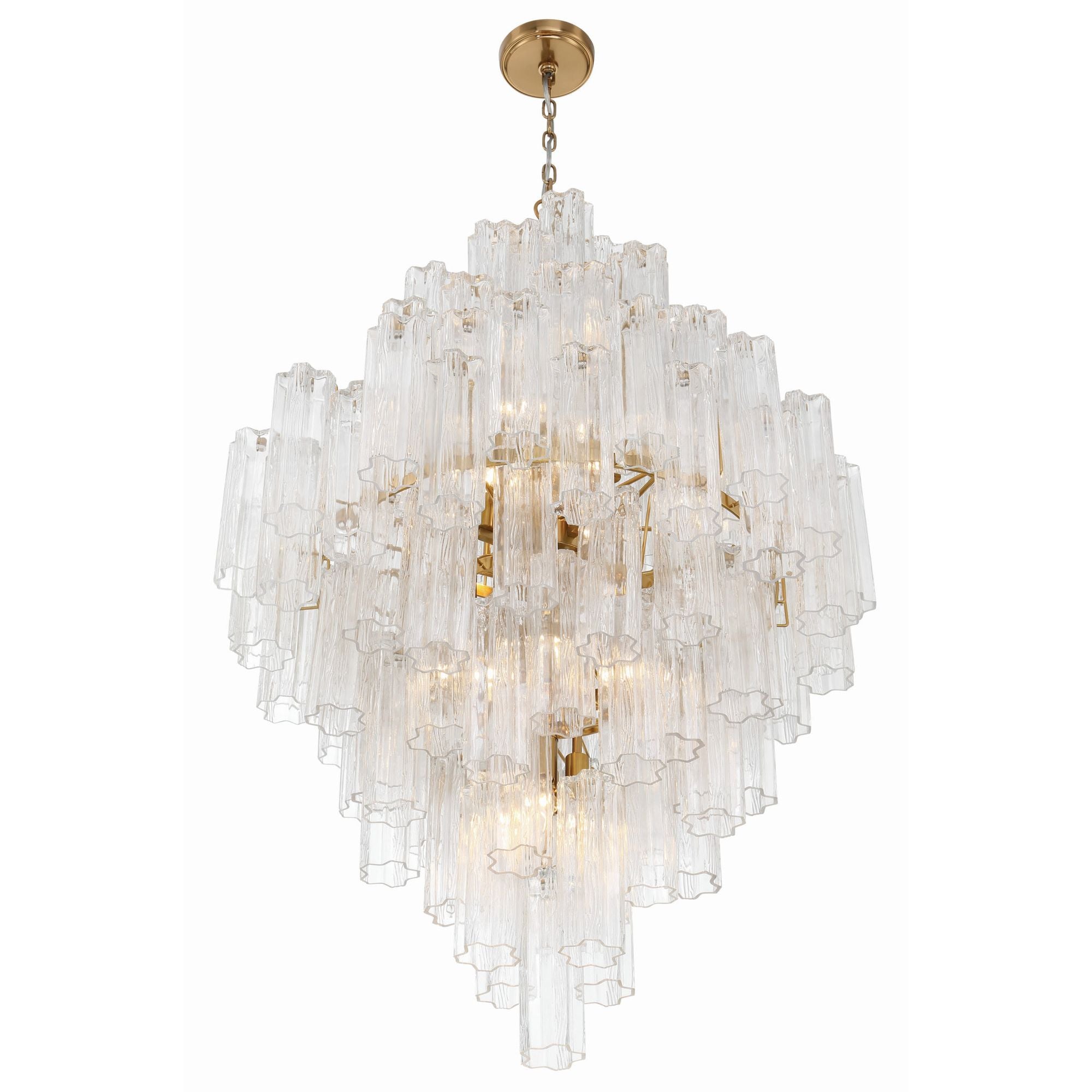 Addis 31.5'' Aged Brass Chandelier Clear 31.5"W x 50.5"H x 31.5"D