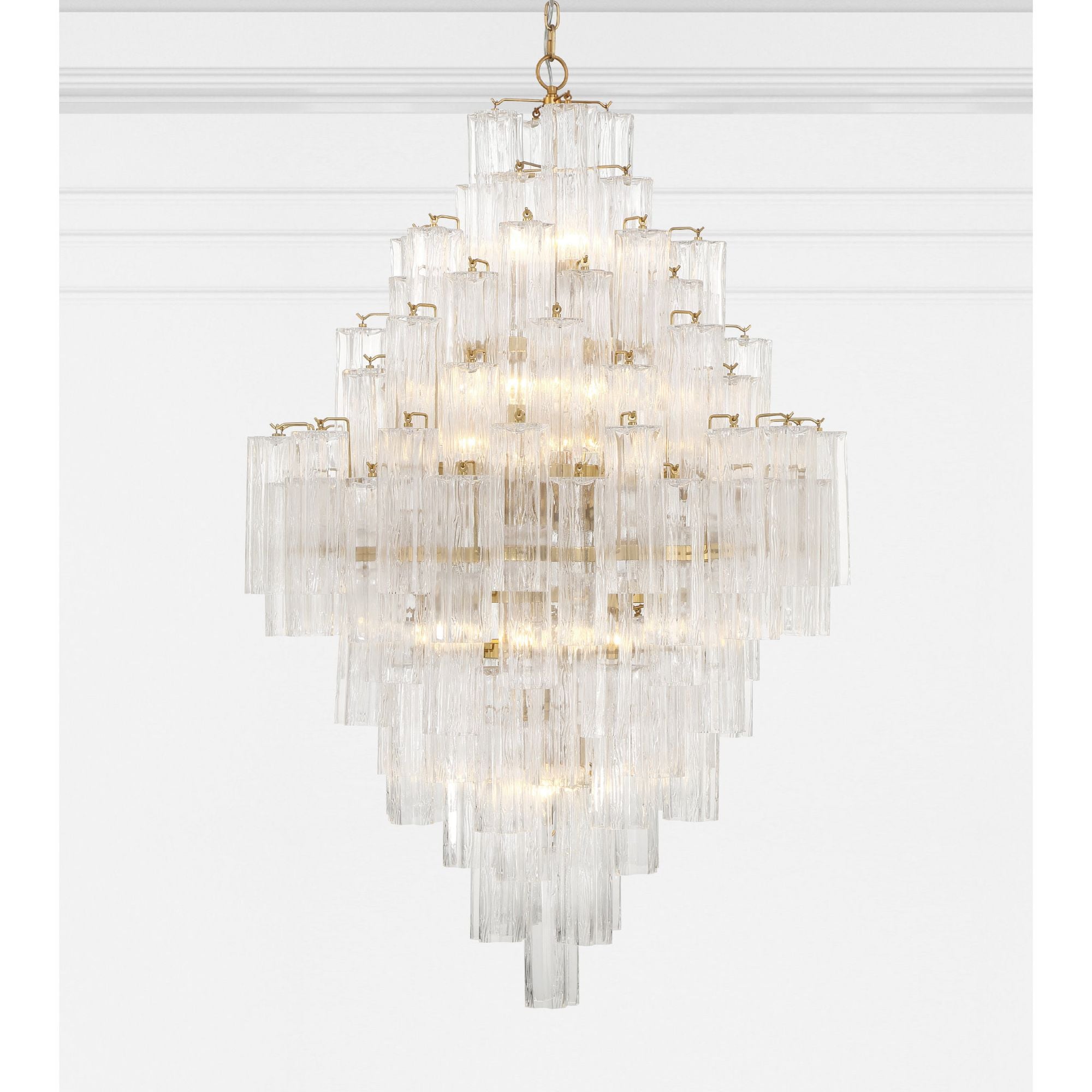 Addis 31.5'' Aged Brass Chandelier Clear 31.5"W x 50.5"H x 31.5"D