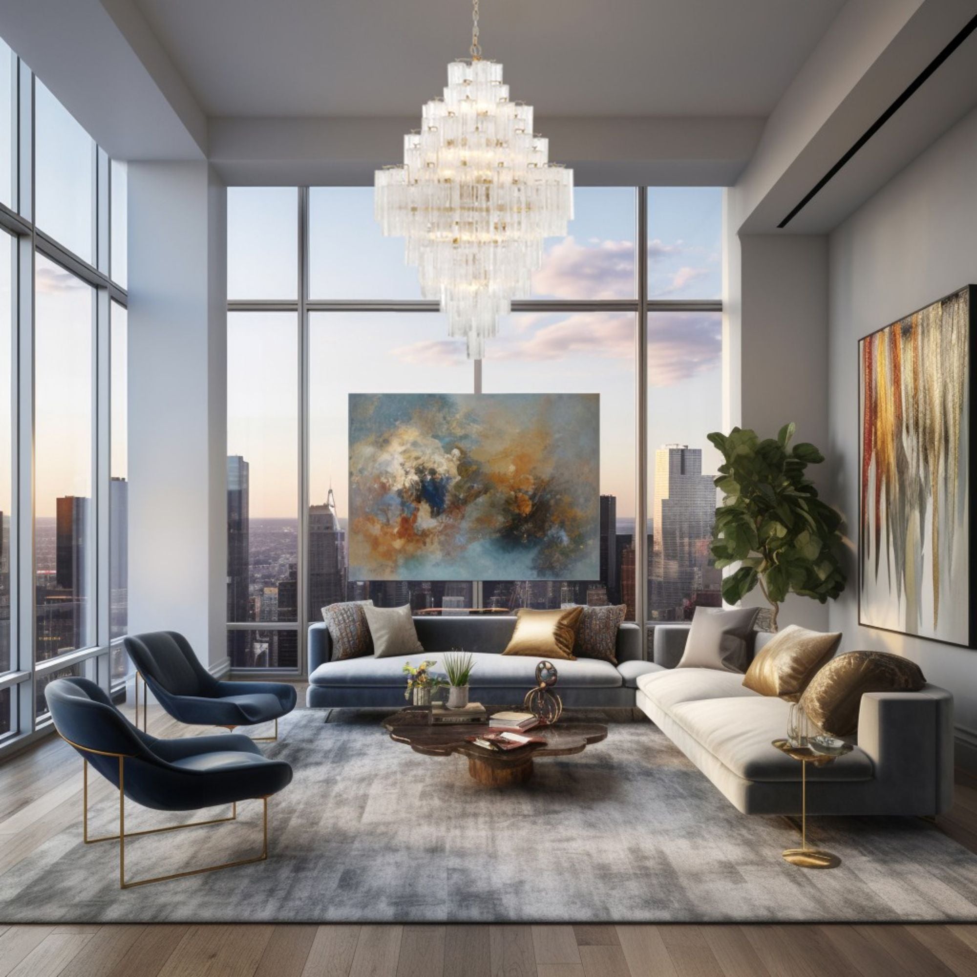 Addis 31.5'' Aged Brass Chandelier Clear 31.5"W x 50.5"H x 31.5"D