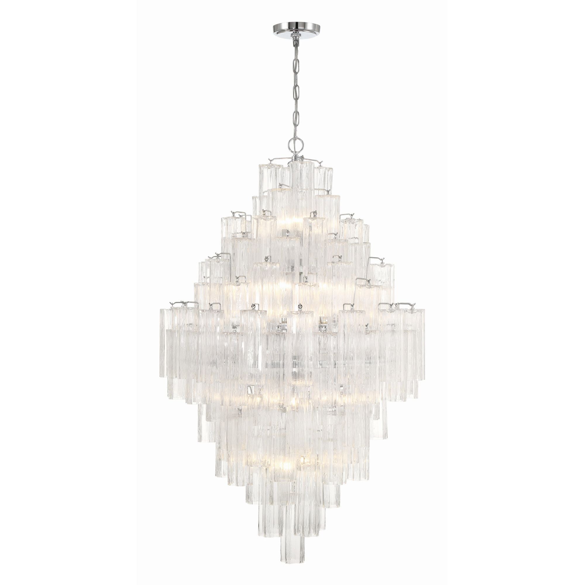 Addis 31.5'' Polished Chrome Chandelier Clear 31.5"W x 50.5"H x 31.5"D