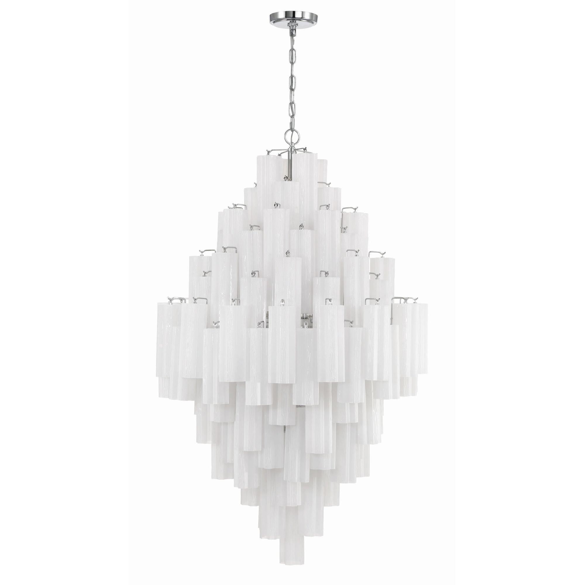 Addis 31.5'' Polished Chrome Chandelier White 31.5"W x 50.5"H x 31.5"D