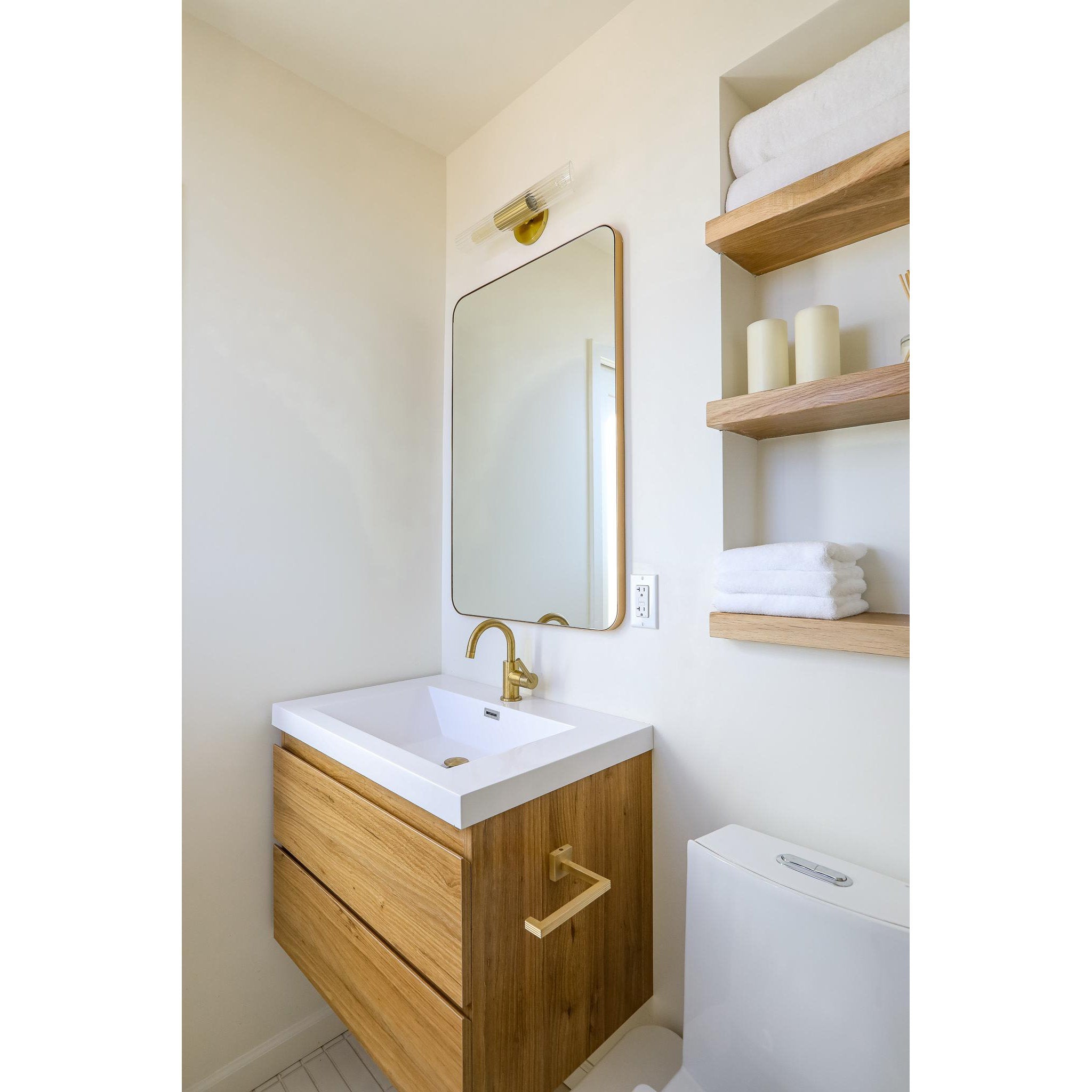 Cecily 2-Light Wall Sconce in Aged Brass 4.75L x 4.75W x 17.25H