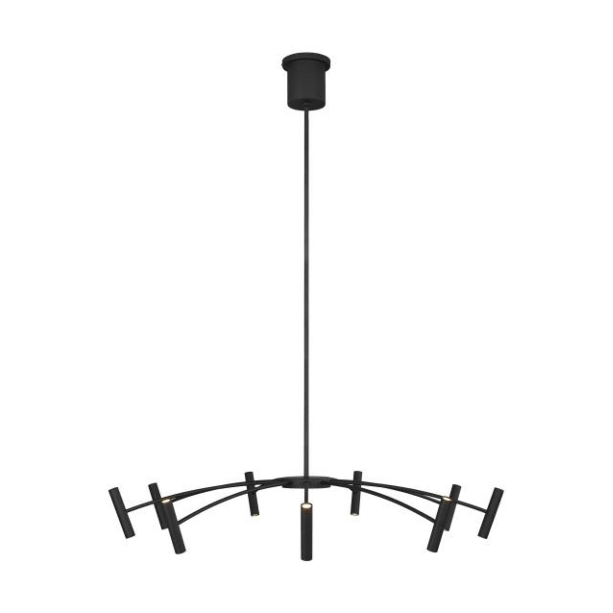 Aerial 40 Chandelier Chandeliers 1-Light LED 3000K Matte Black by Sean Lavin