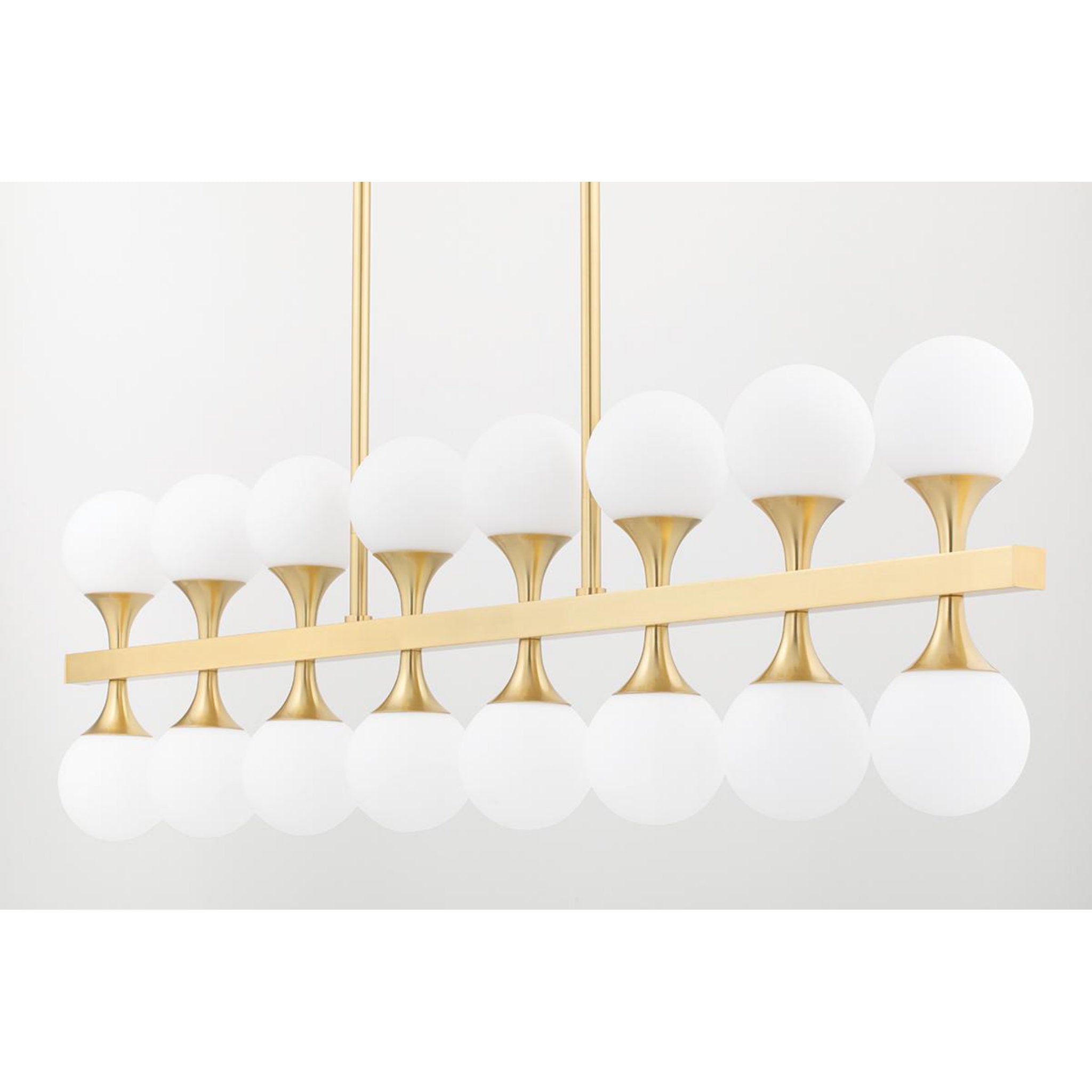 Astoria 16-Light Chandelier in Aged Brass 27L x 27W x 13.5H