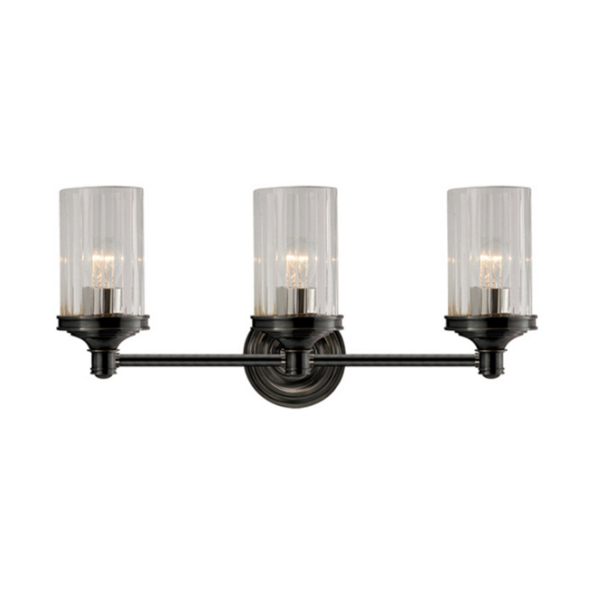 Alexa Hampton Ava Triple Sconce in Bronze with Crystal Wall Light W20" x H9.25"