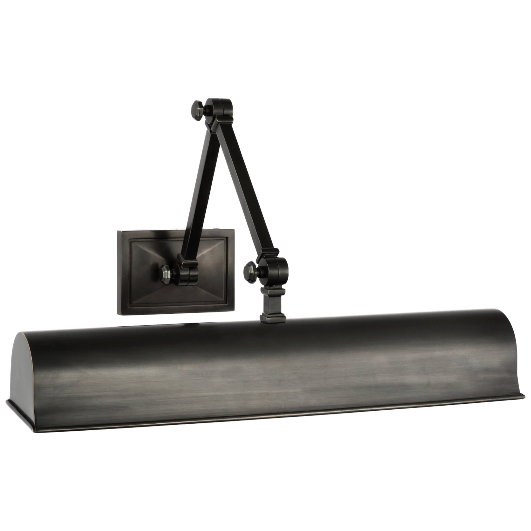 Alexa Hampton Jane 18" Double Library Light in Gun Metal Wall Light W18.5" x H7.5" - 9.75"