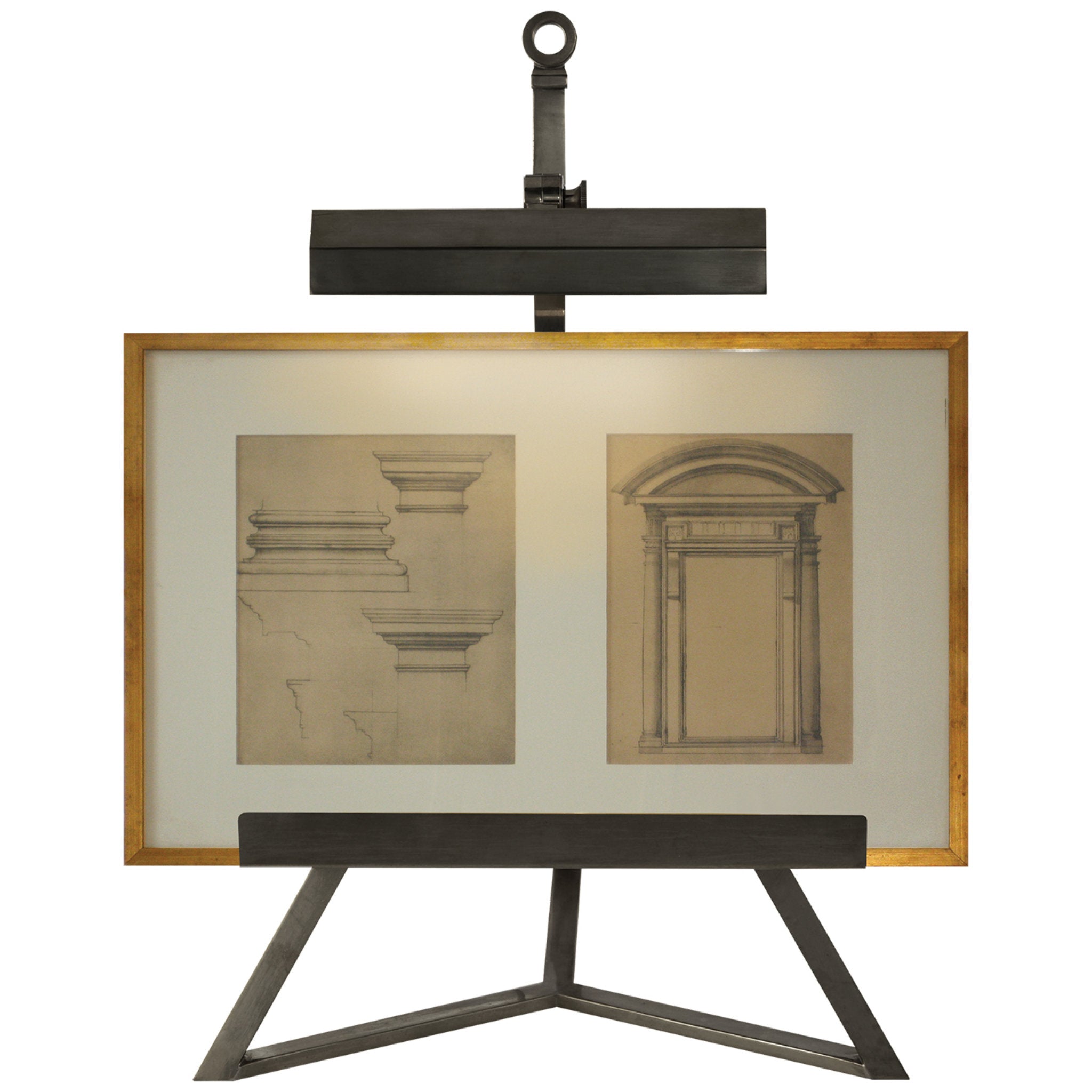 Alexa Hampton Estelle Display Lamp in Gun Metal Table Lamp W15.5" x H22.25"