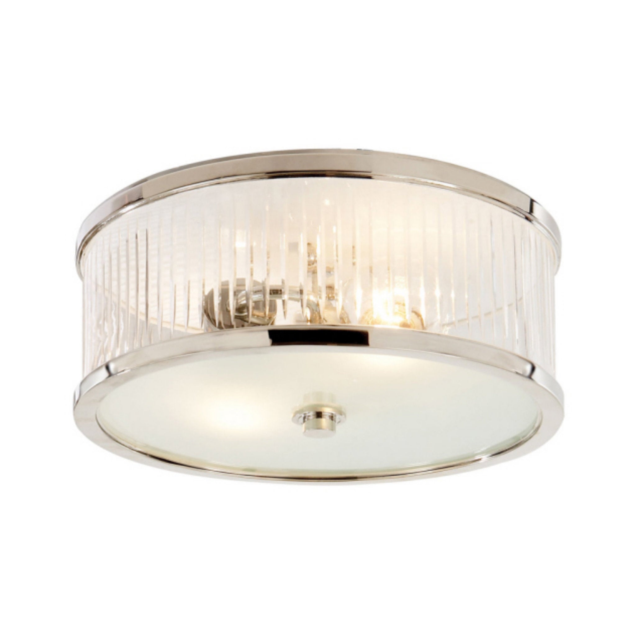 Alexa Hampton Randolph Large Flush Mount in Polished Nickel Ceiling Light W14" x H4.5"