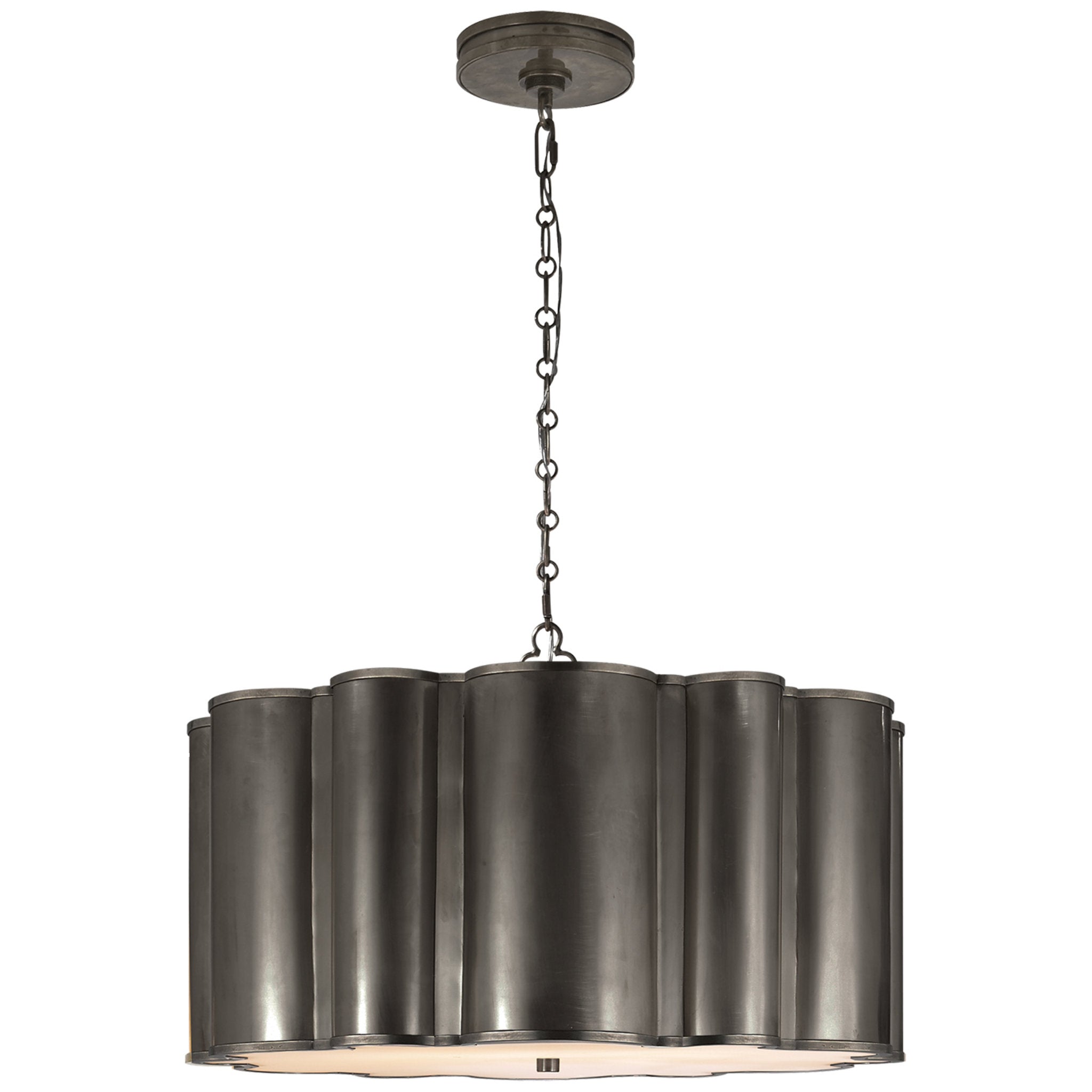 Alexa Hampton Markos Large Hanging Shade in Bronze Ceiling Light W26" x H16.25"