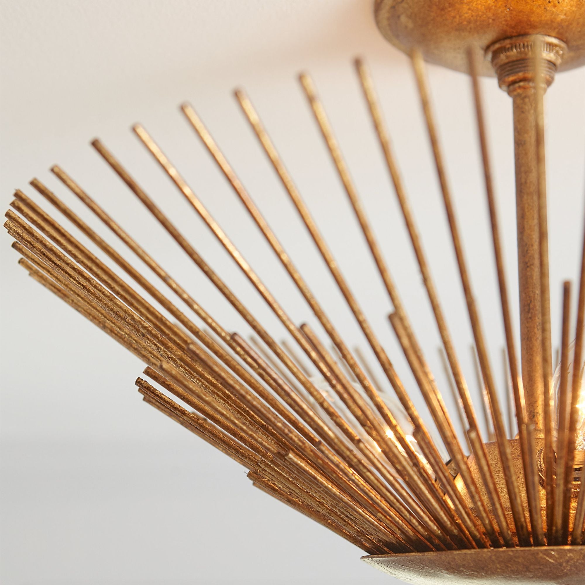 Alexa Hampton Helios Large Semi-Flush Mount in Antique Gild