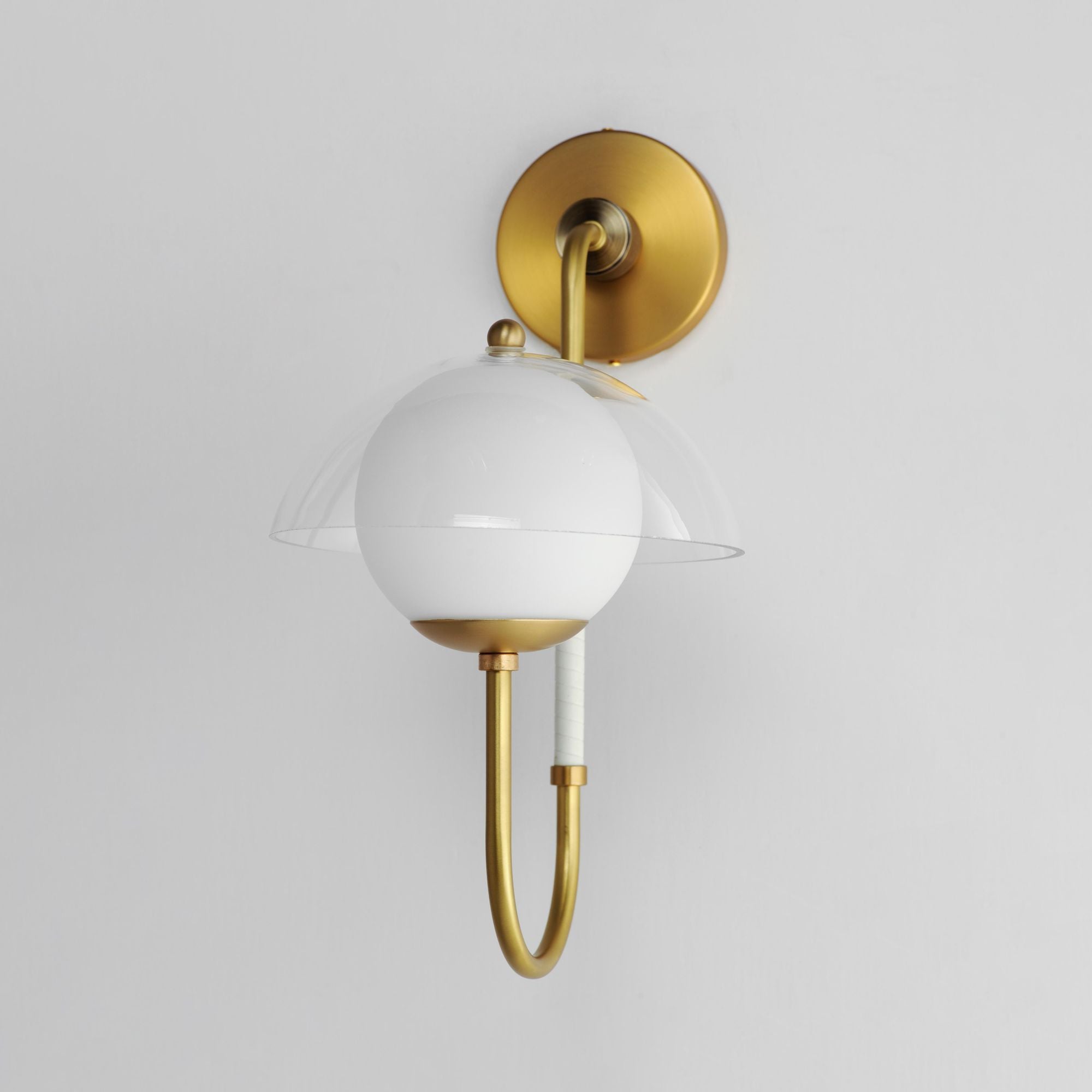 Studio M SM21300SBR Chapeau LED Tophat Sconce in Satin Brass by Mat Sanders