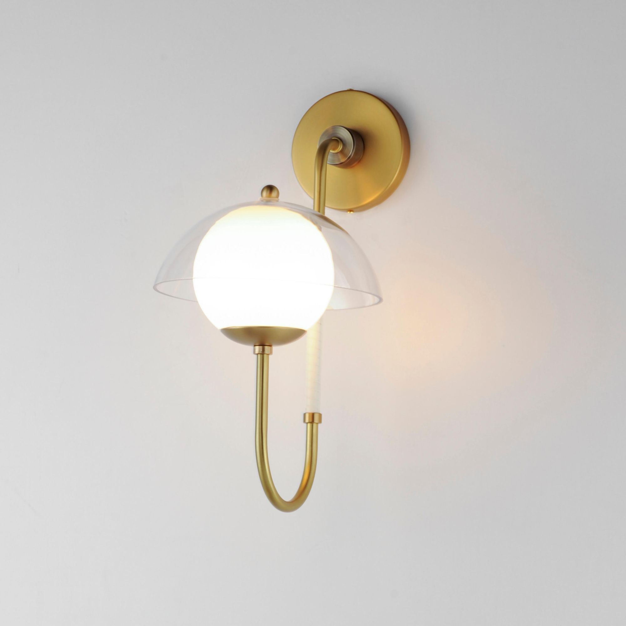 Studio M SM21300SBR Chapeau LED Tophat Sconce in Satin Brass by Mat Sanders