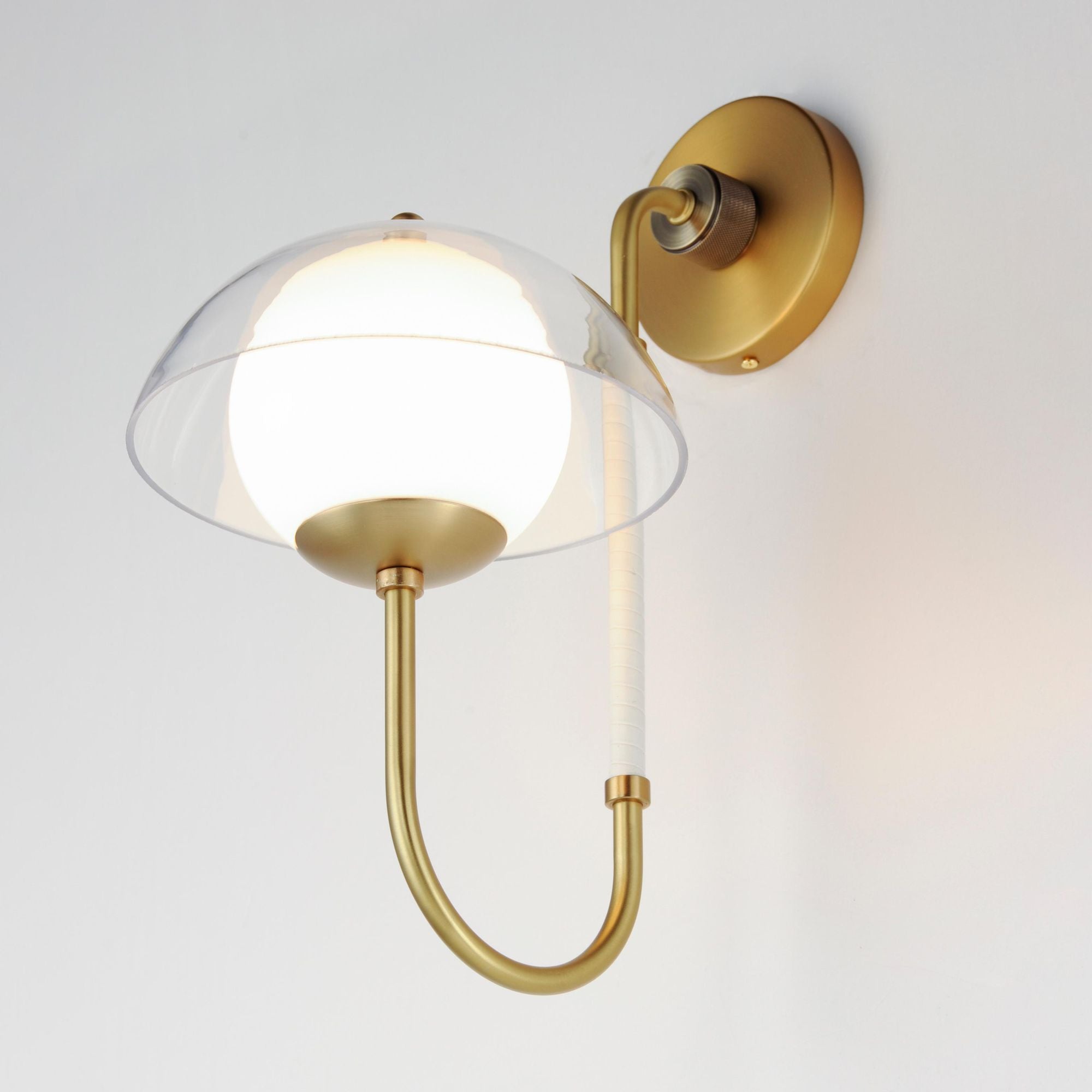 Studio M SM21300SBR Chapeau LED Tophat Sconce in Satin Brass by Mat Sanders