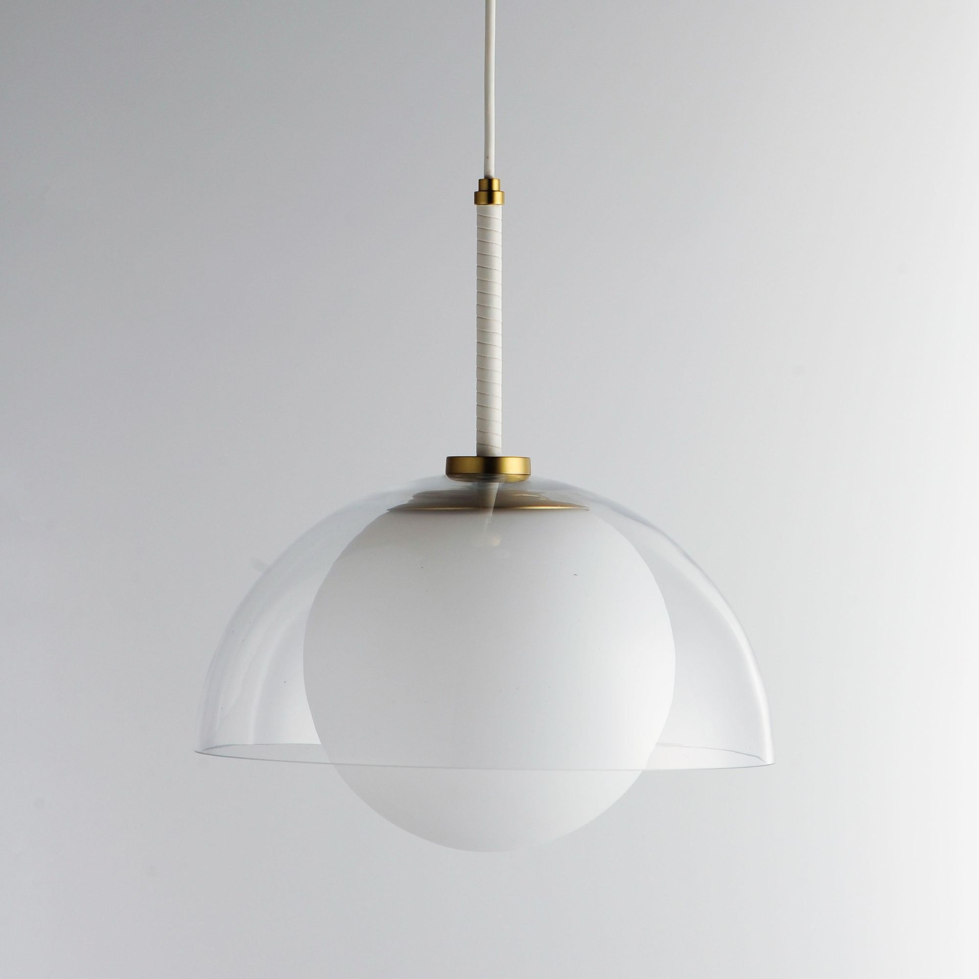 Studio M SM21303SBR Chapeau 1-Light Pendant in Satin Brass by Mat Sanders