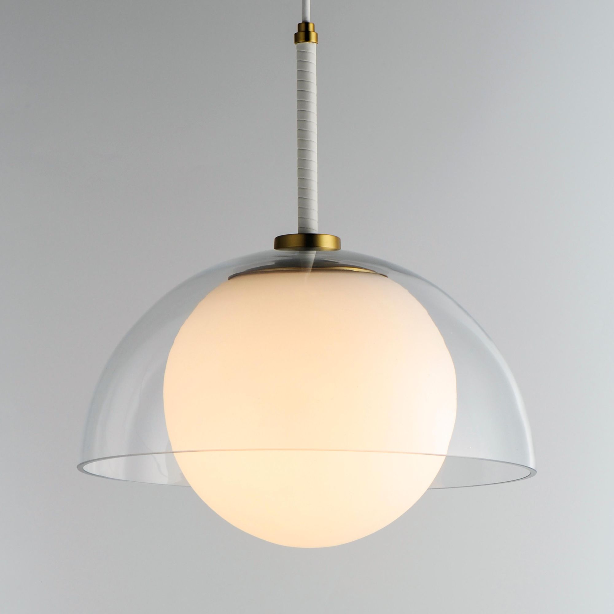 Studio M SM21303SBR Chapeau 1-Light Pendant in Satin Brass by Mat Sanders