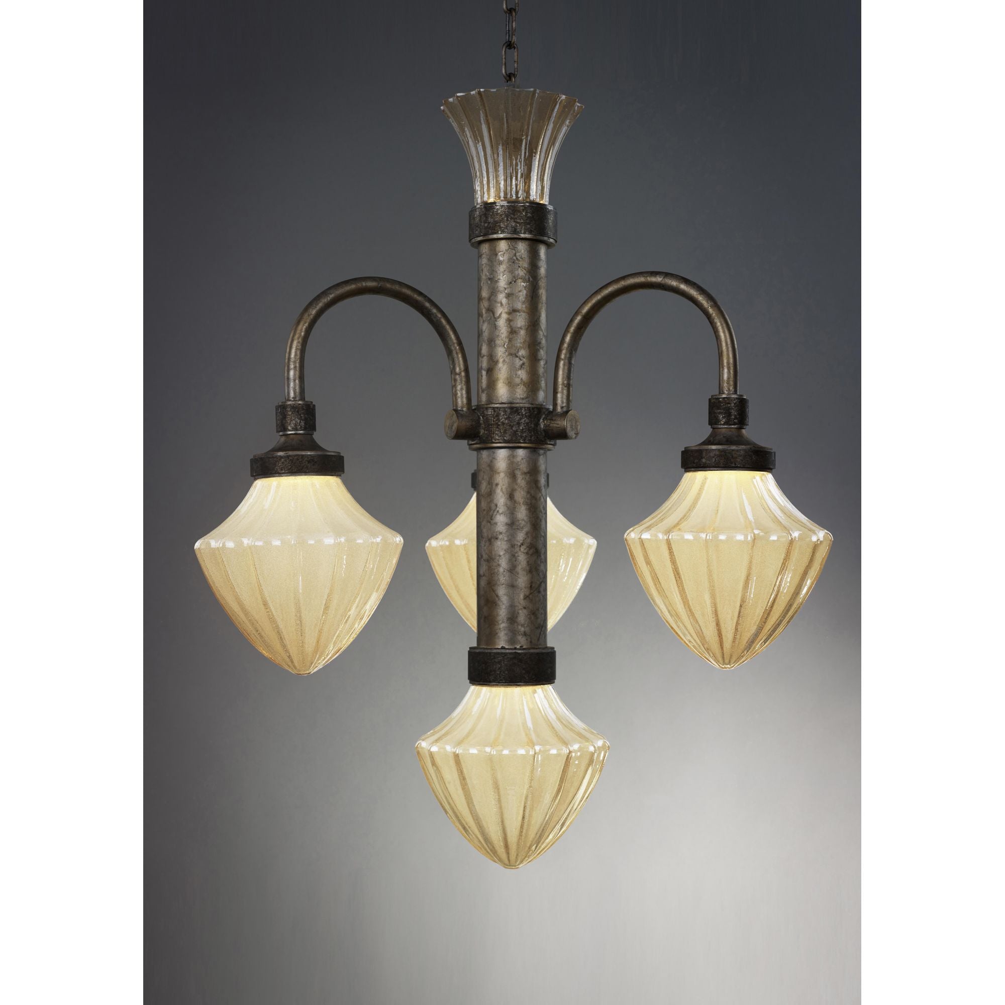 Studio M SM23434TGAG Wilshire 4-Light LED Chandelier in Argent