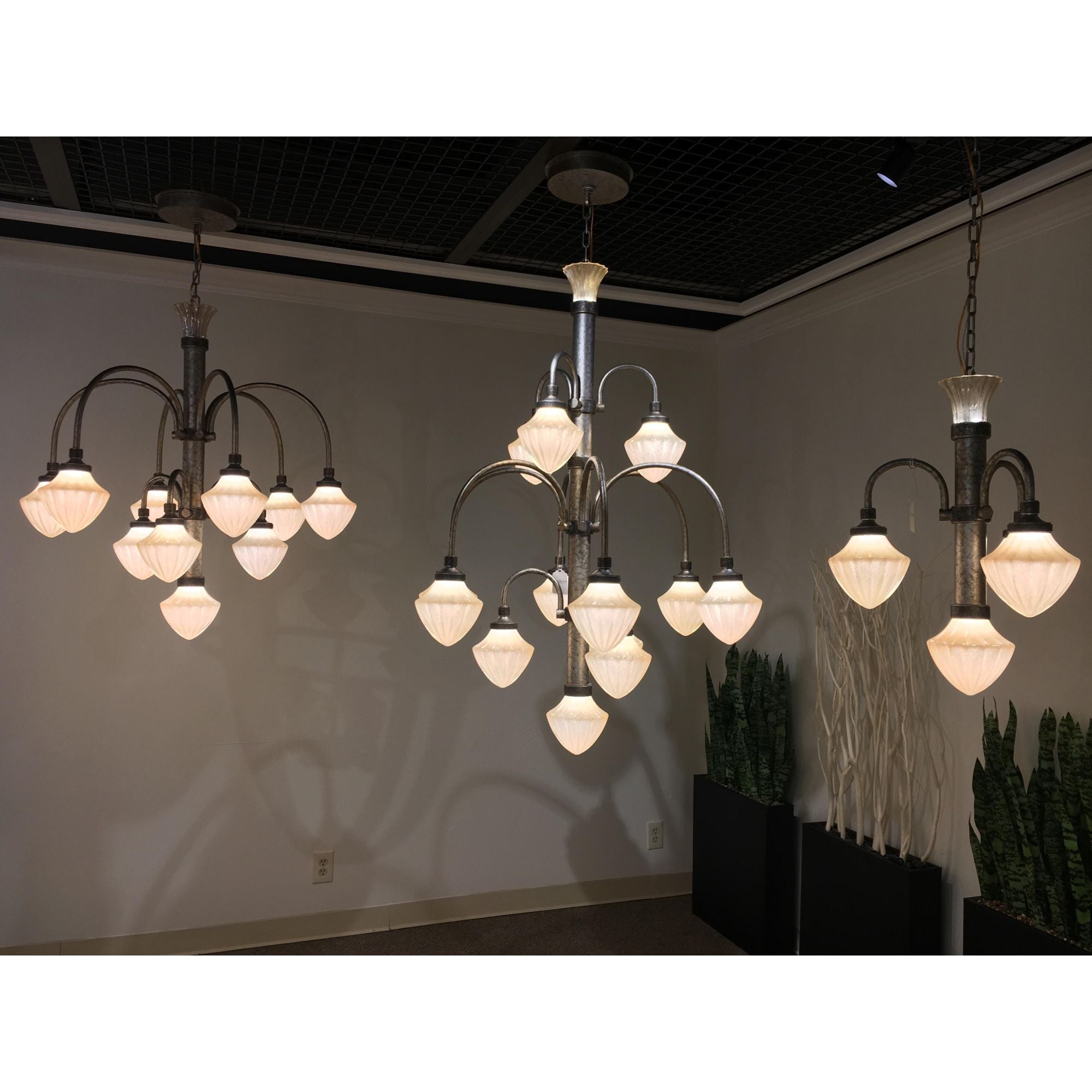 Studio M SM23438TGAG Wilshire 13-Light LED Chandelier in Argent