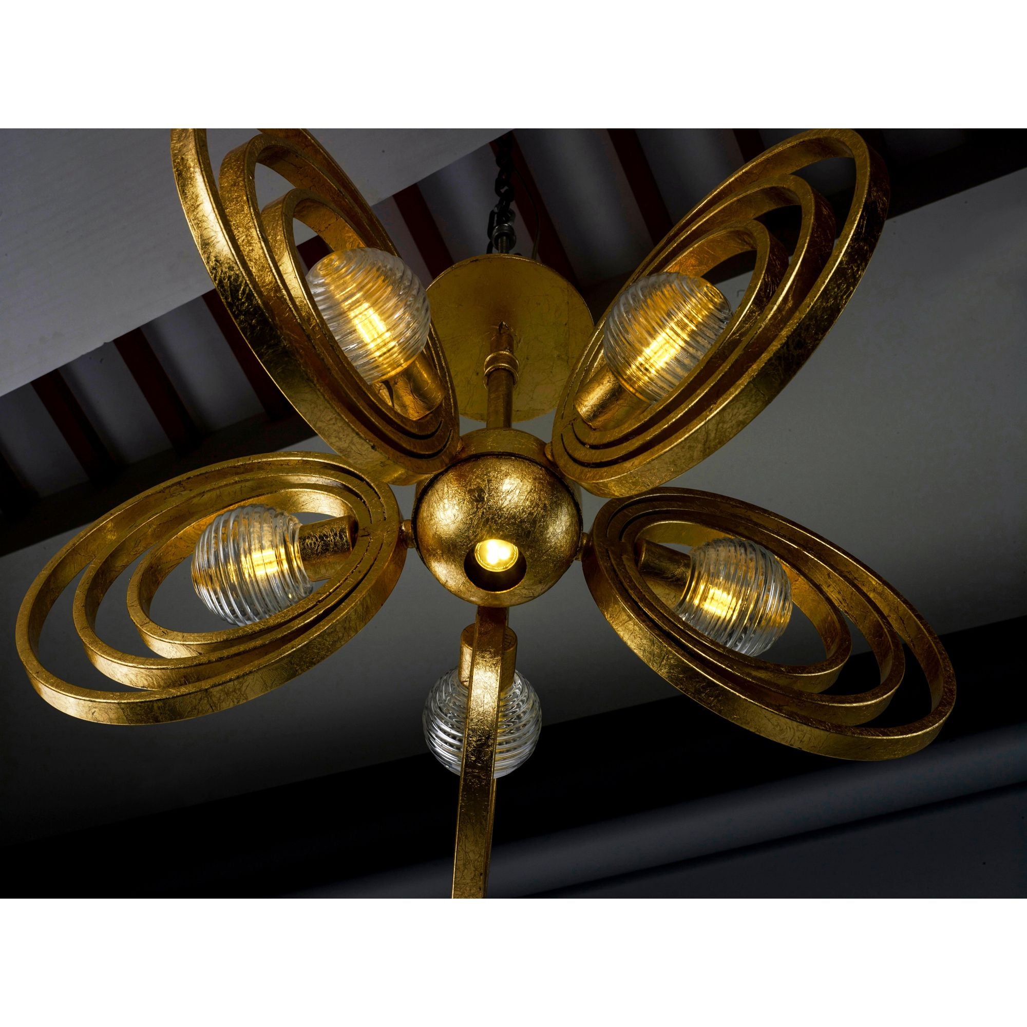 Studio M SM23634CRGL Frequency 5-Light Pendant in Gold Leaf