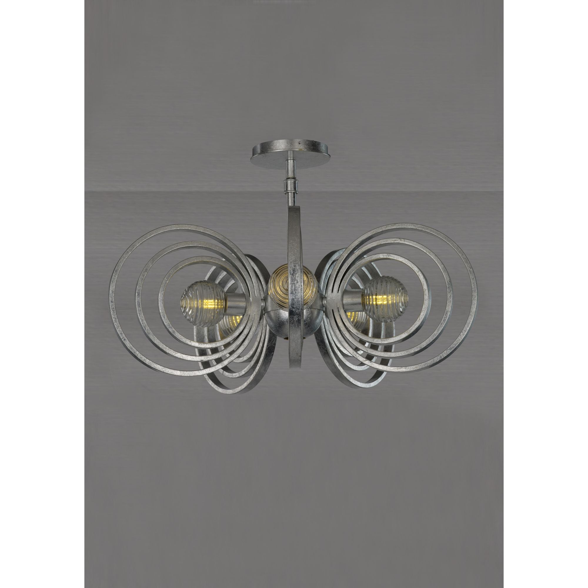 Studio M SM23634CRSL Frequency 5-Light Pendant in Silver Leaf