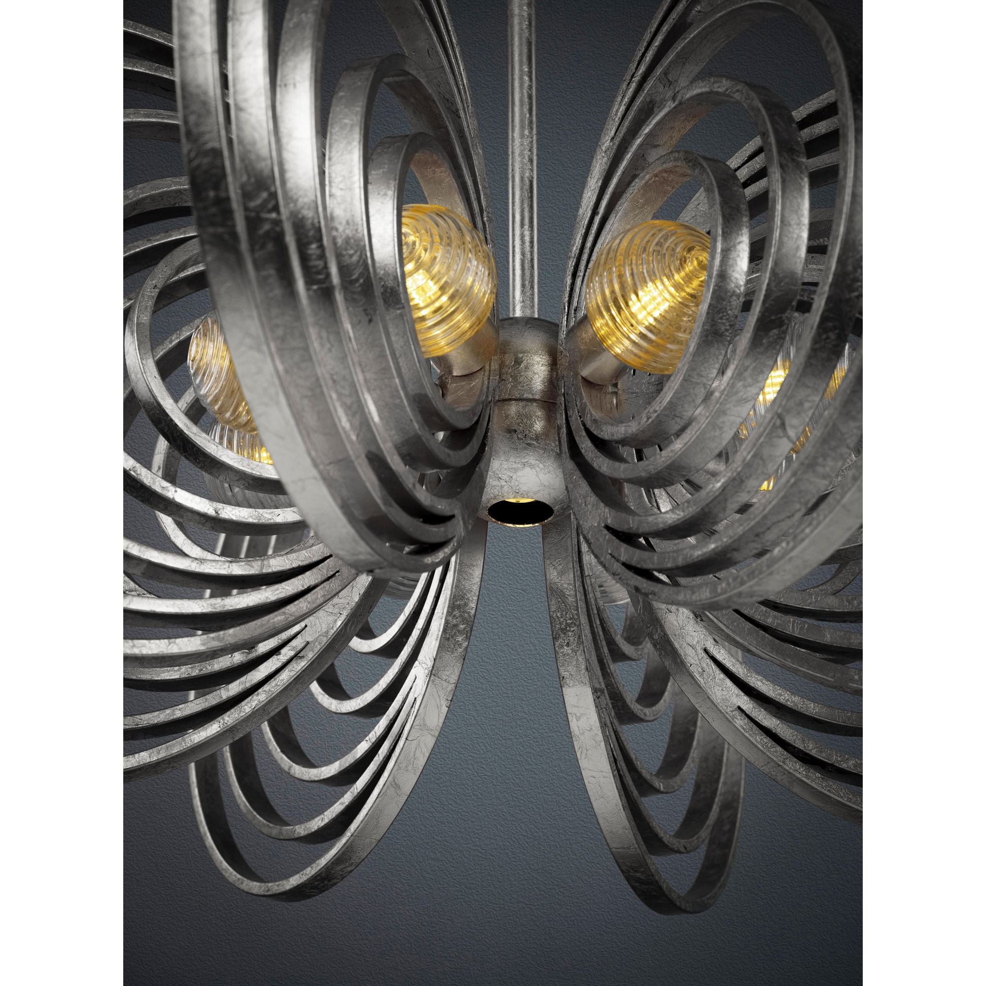 Studio M SM23638CRSL Frequency 8-Light Pendant in Silver Leaf