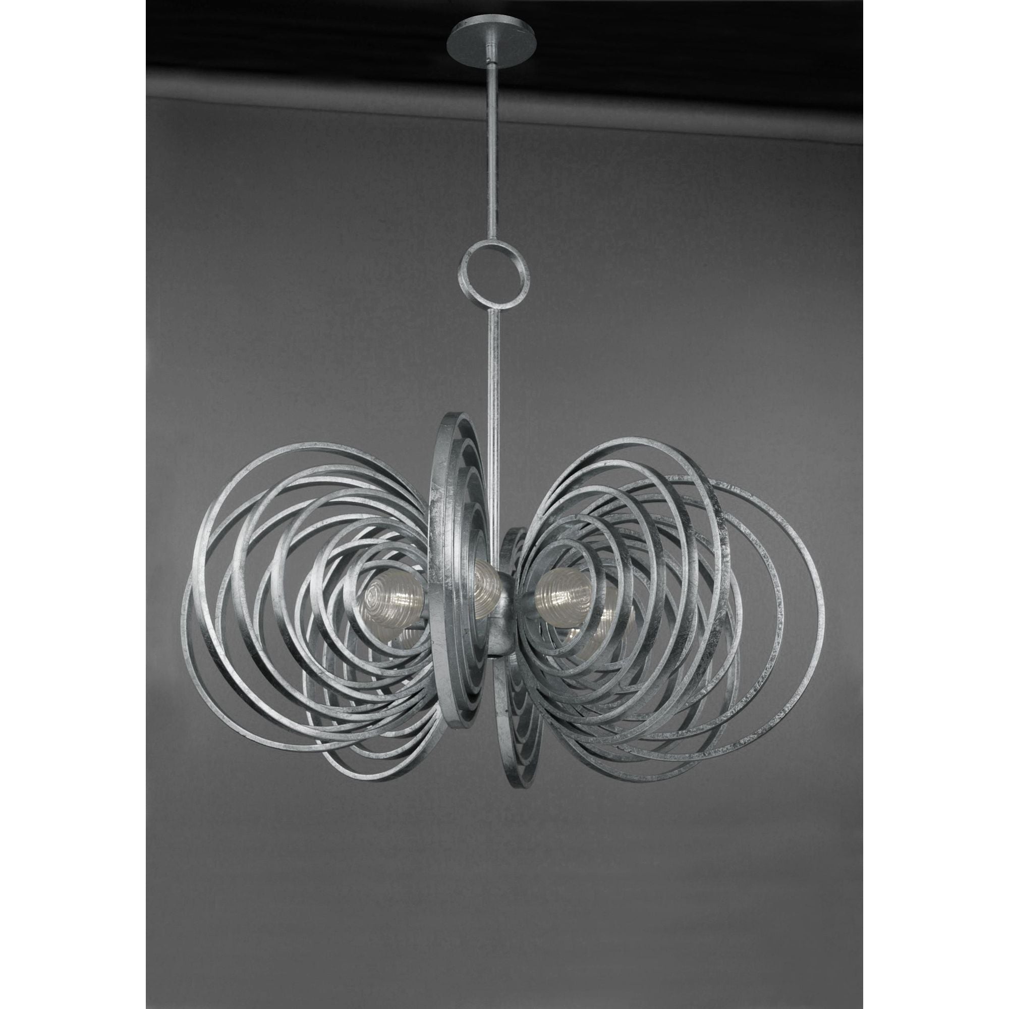 Studio M SM23638CRSL Frequency 8-Light Pendant in Silver Leaf