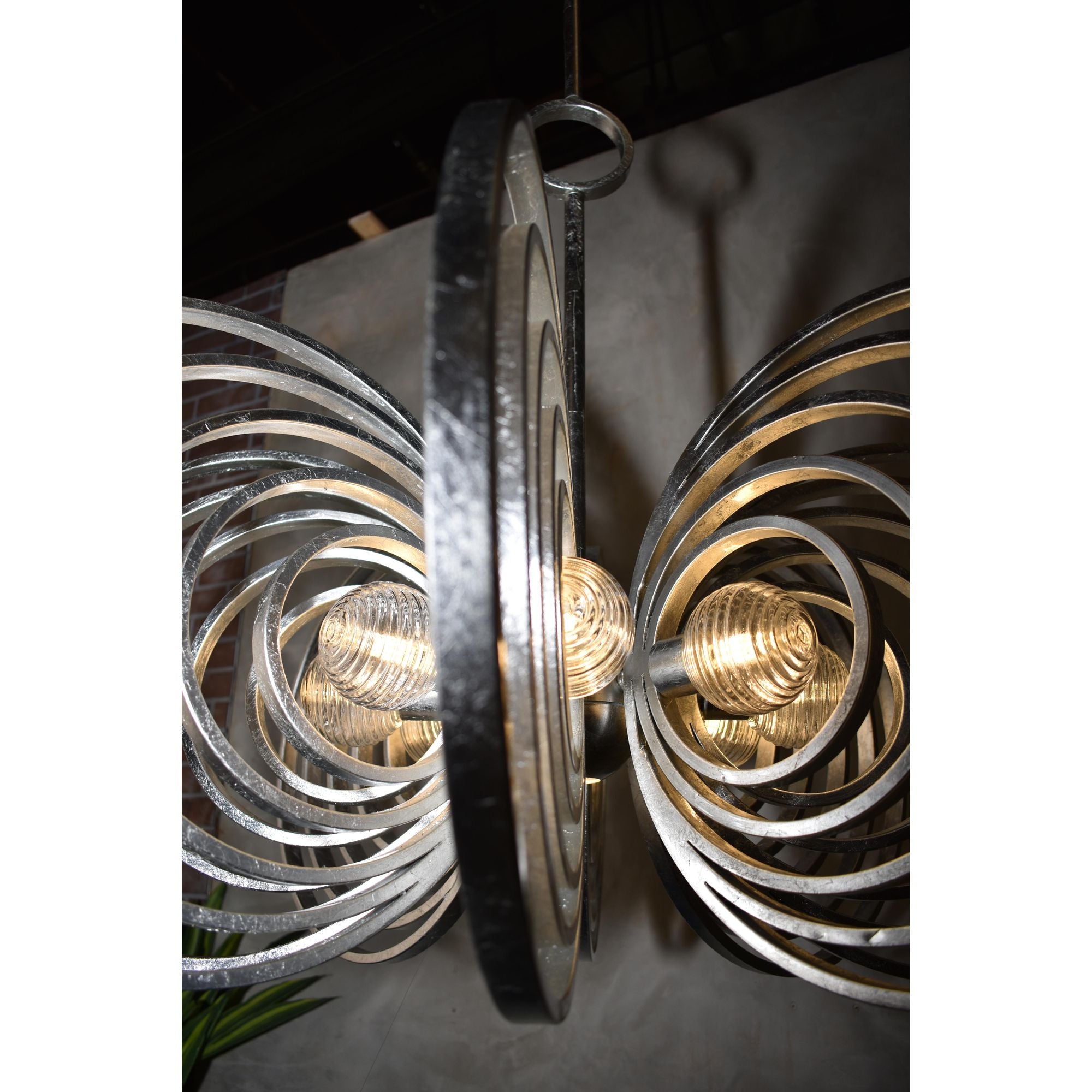 Studio M SM23638CRSL Frequency 8-Light Pendant in Silver Leaf